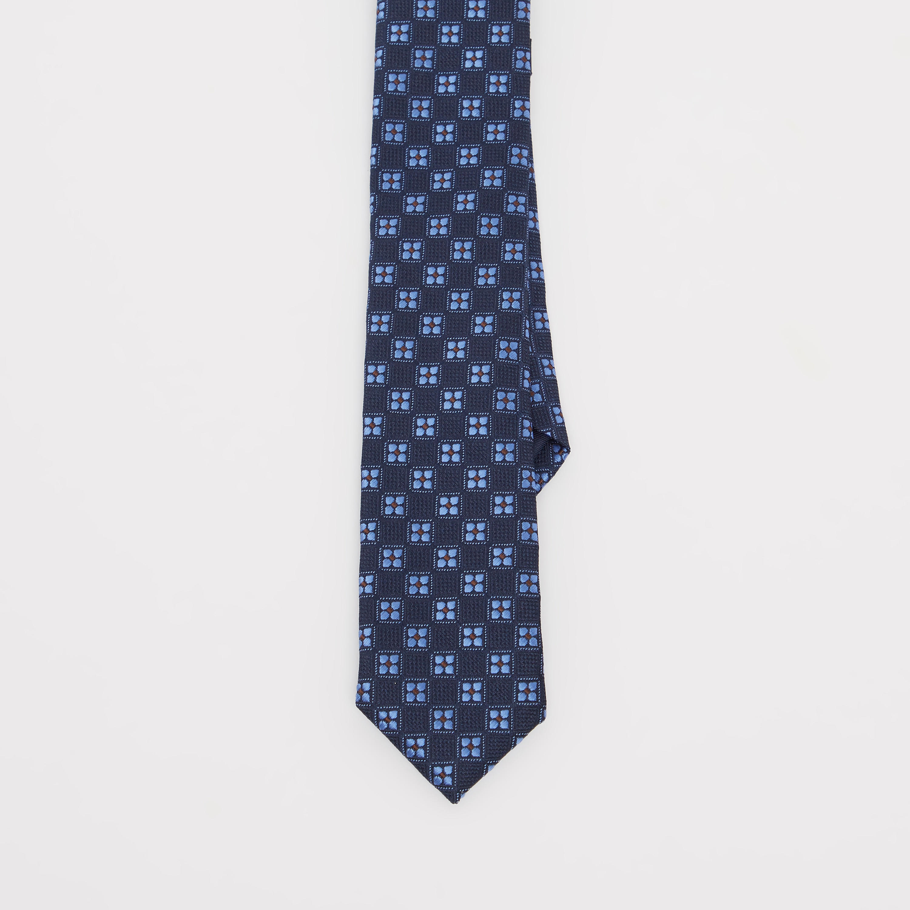 Checked Regular Necktie with Keeper Loop-men-tiesandcufflinks-pocketsquares-image-4