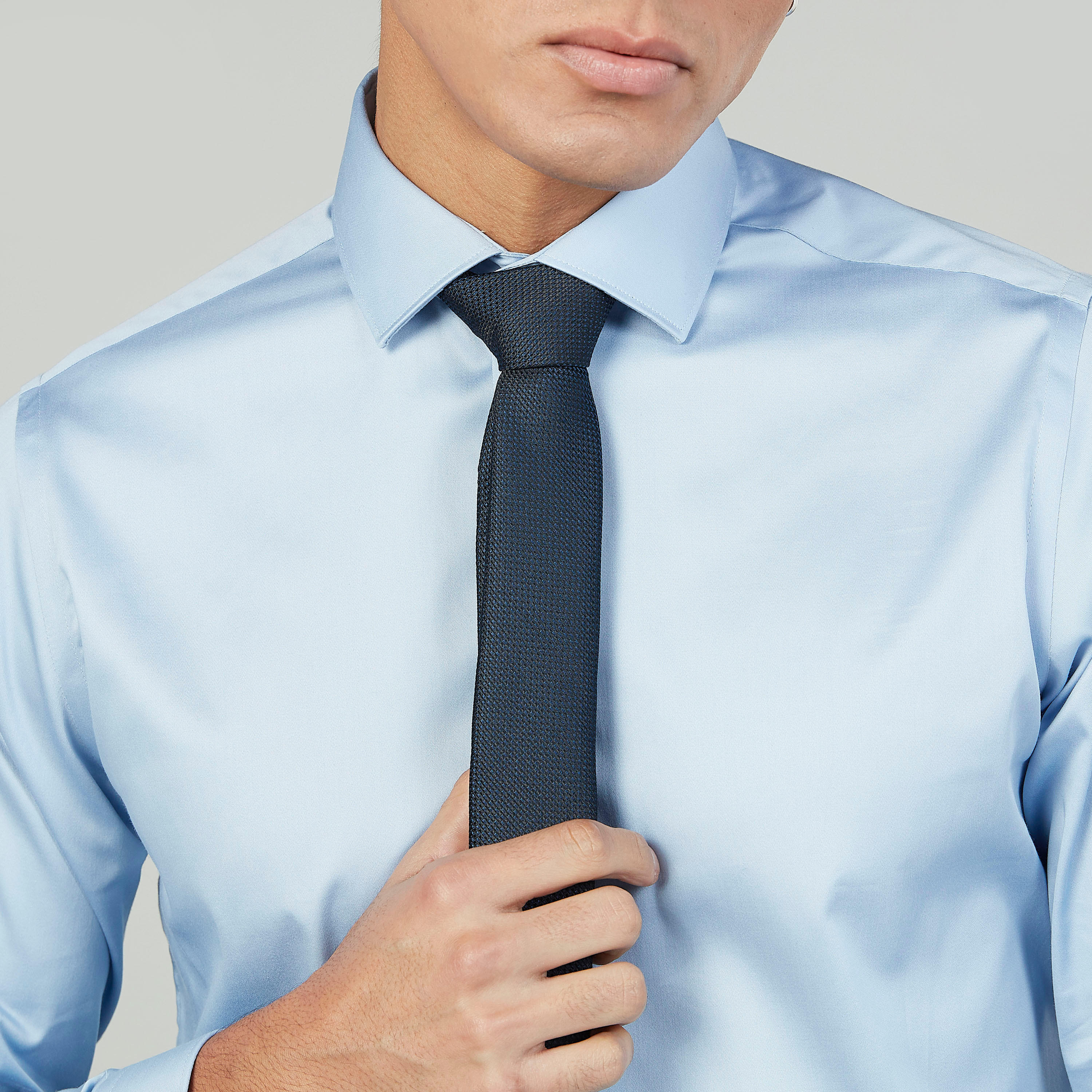 Textured Regular Necktie with Keeper Loop-men-tiesandcufflinks-pocketsquares-image-2