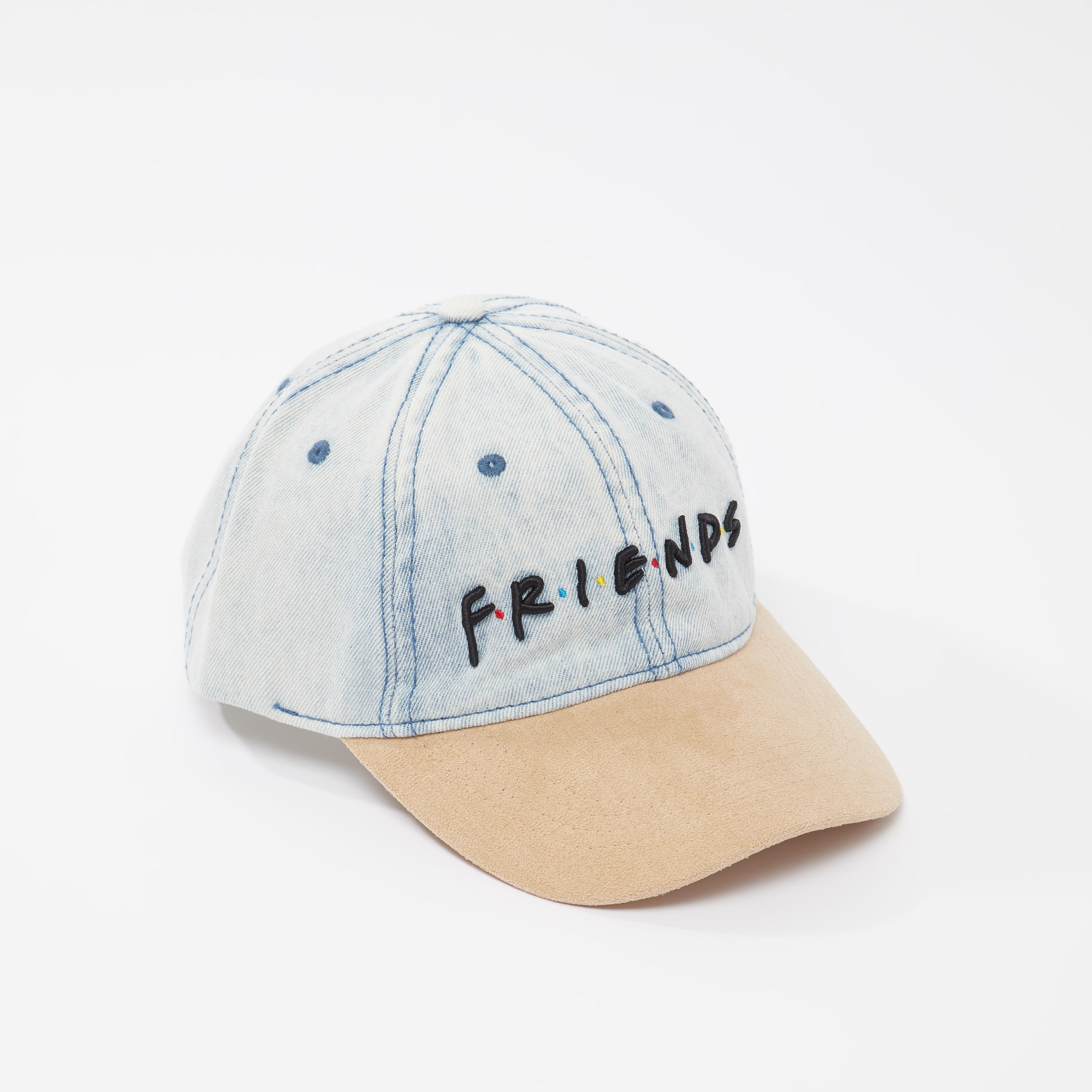 Friends Embroidered Cap with Snap Closure-men-caps-image-1