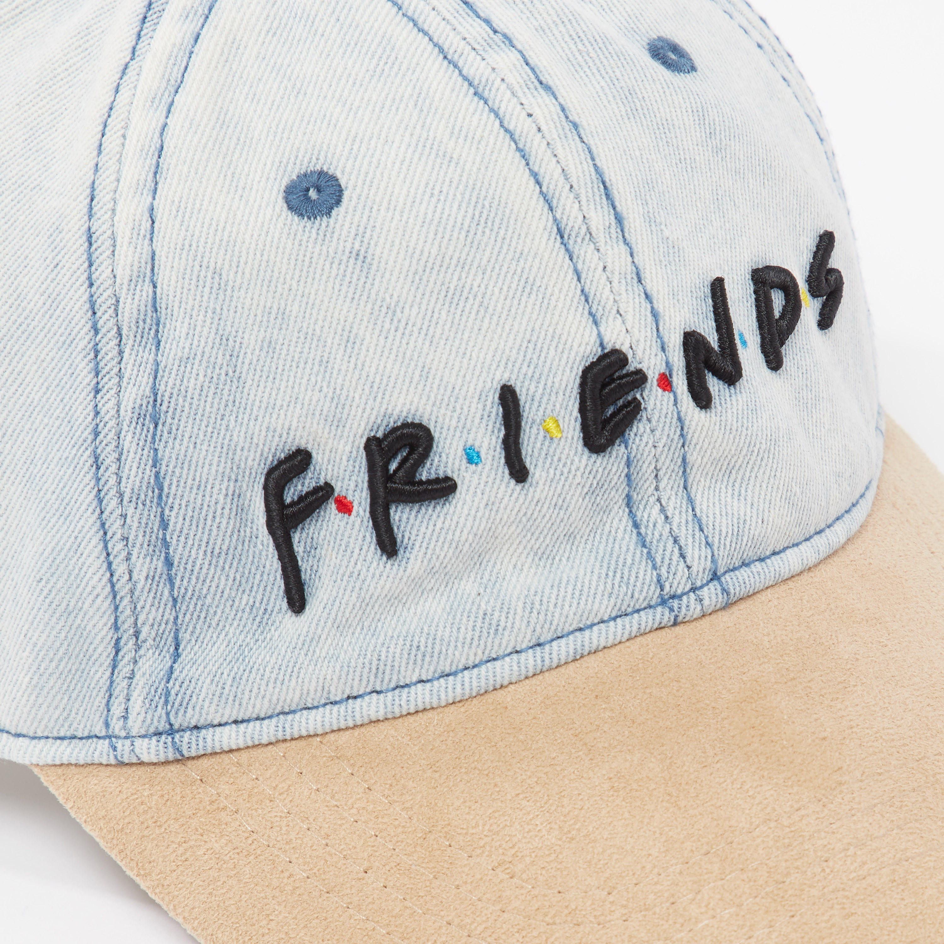Friends Embroidered Cap with Snap Closure-men-caps-image-3