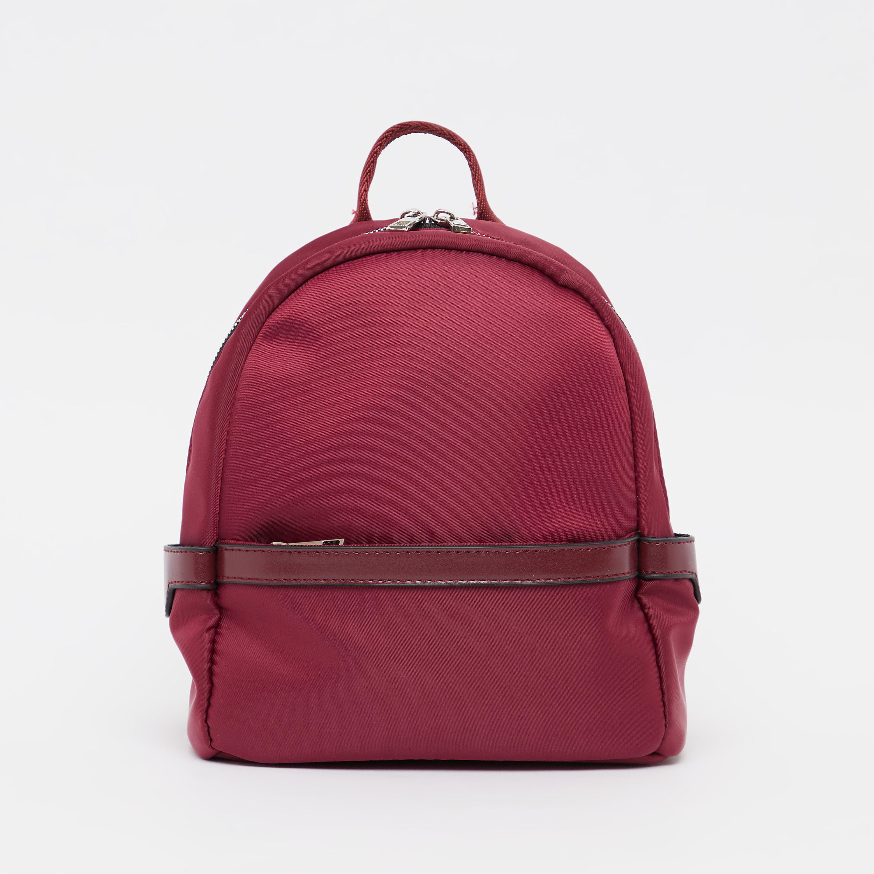 حقيبة ظهر سادة بحمالات كتف قابلة للتعديل ومقبض علوي-women-bagsandwallets-handbags-image-5