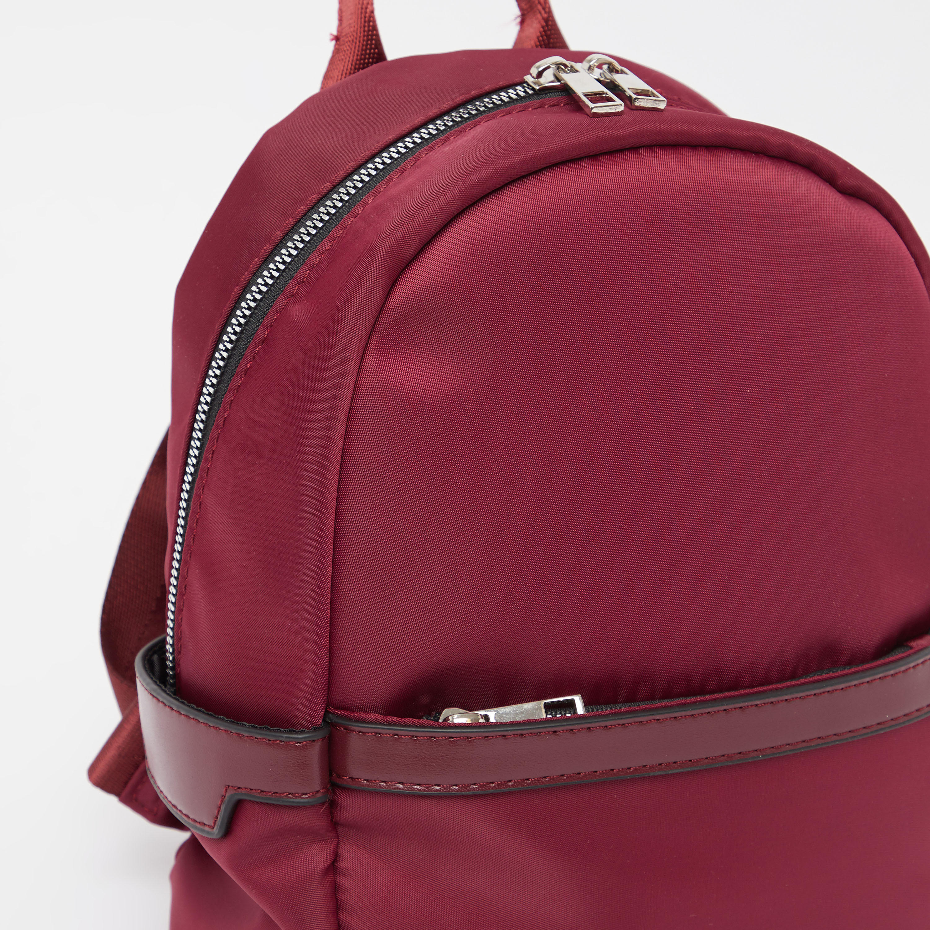 حقيبة ظهر سادة بحمالات كتف قابلة للتعديل ومقبض علوي-women-bagsandwallets-handbags-image-3