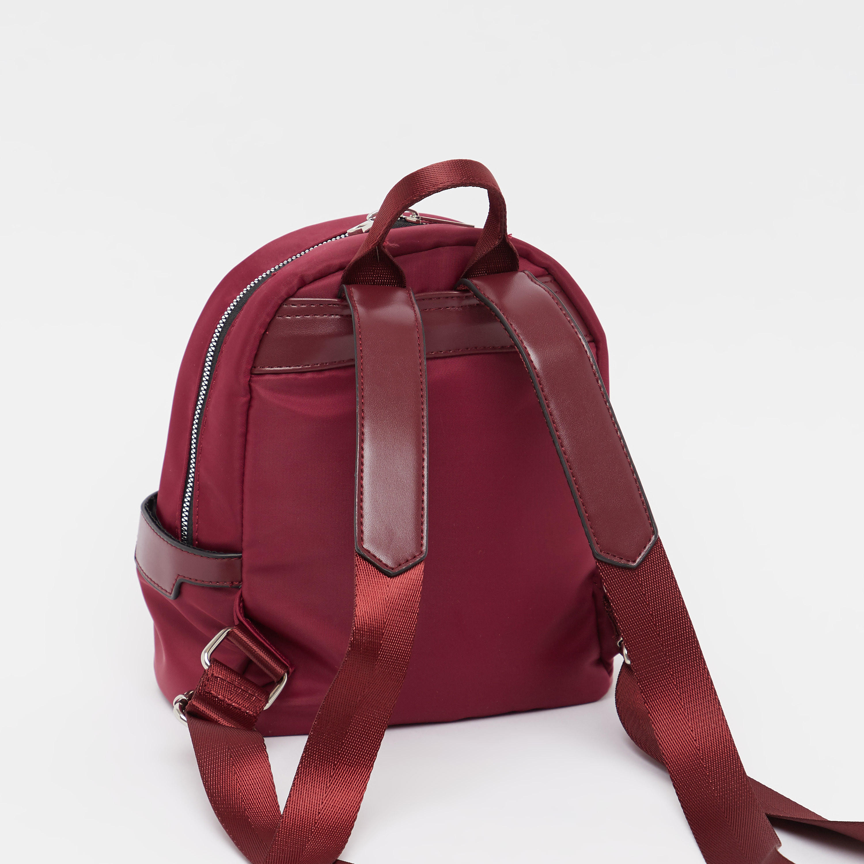 حقيبة ظهر سادة بحمالات كتف قابلة للتعديل ومقبض علوي-women-bagsandwallets-handbags-image-2
