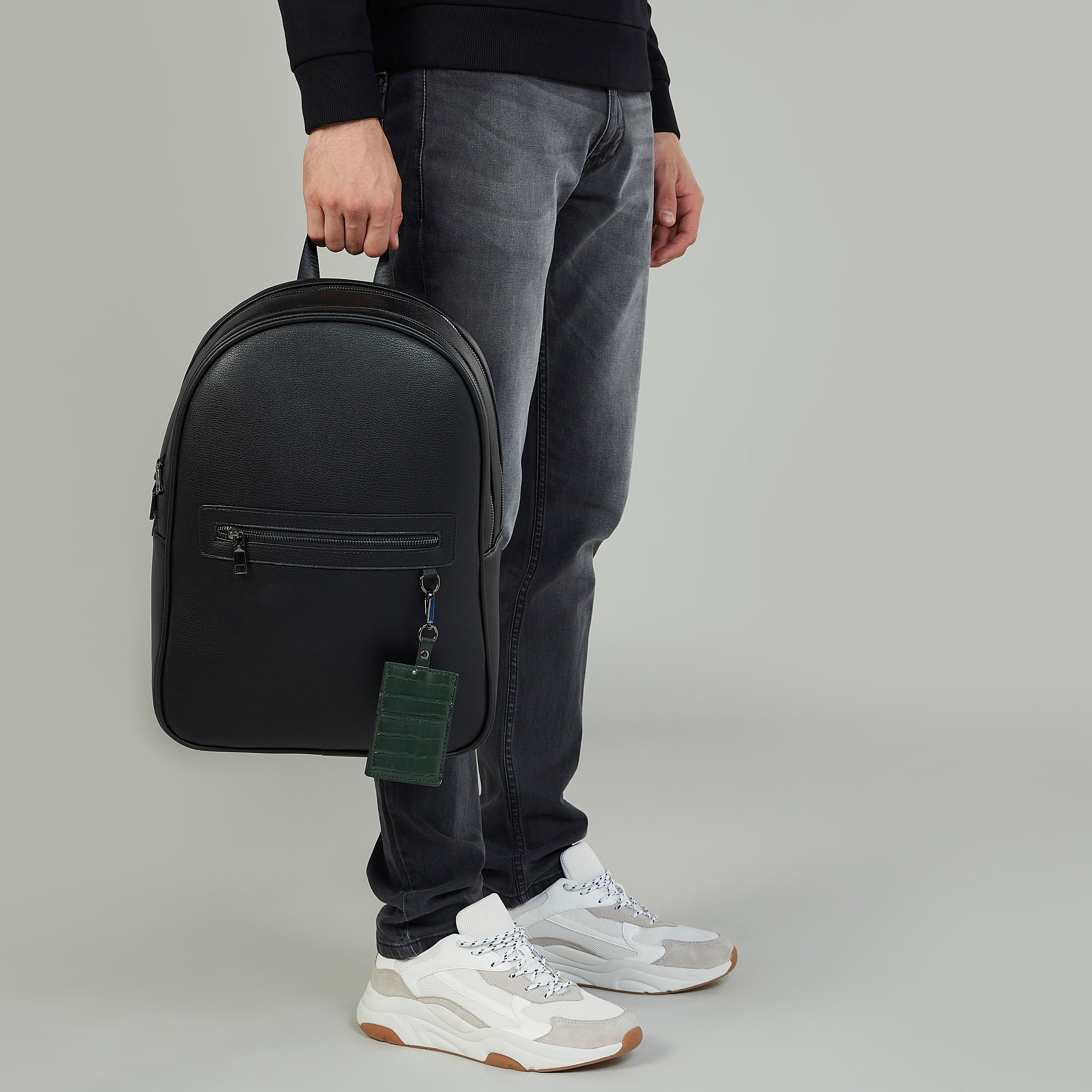Textured Backpack with Adjustable Shoulder Straps-men-bags-image-2