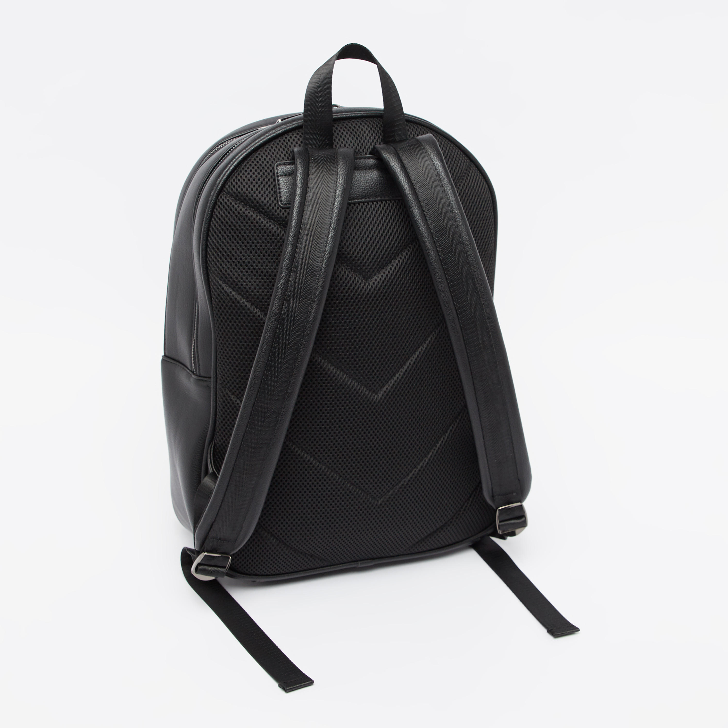 Textured Backpack with Adjustable Shoulder Straps-men-bags-image-4