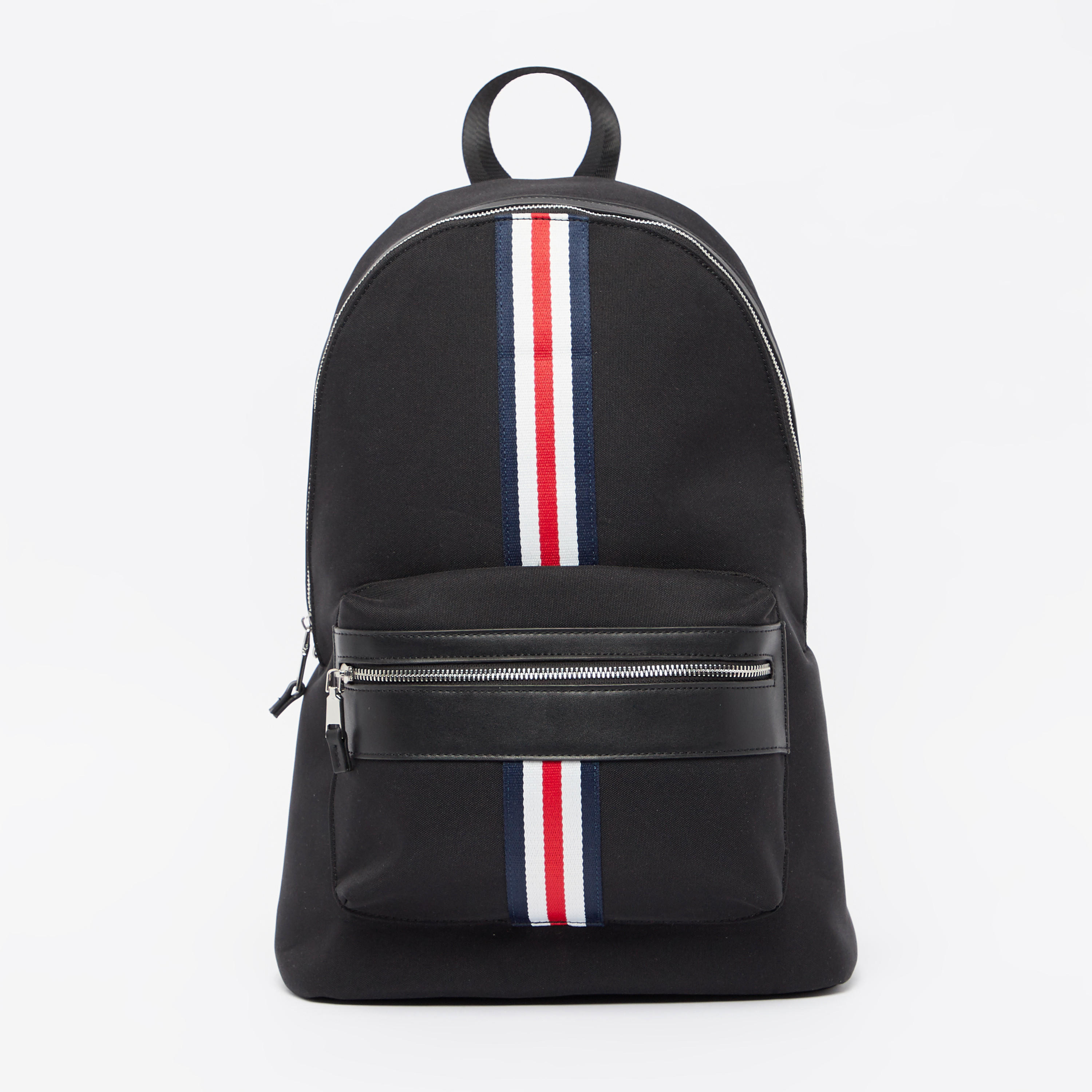 Textured Backpack with Adjustable Shoulder Straps-men-bags-image-1
