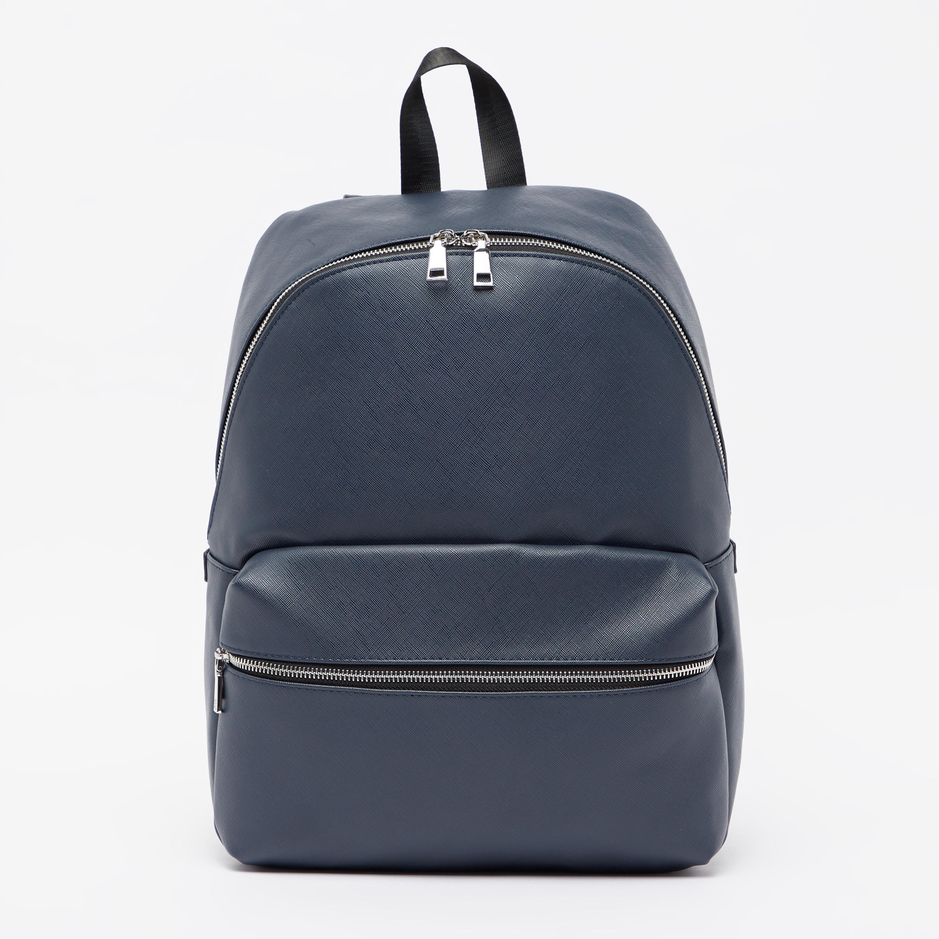 Textured Backpack with Adjustable Shoulder Straps-men-bags-image-1