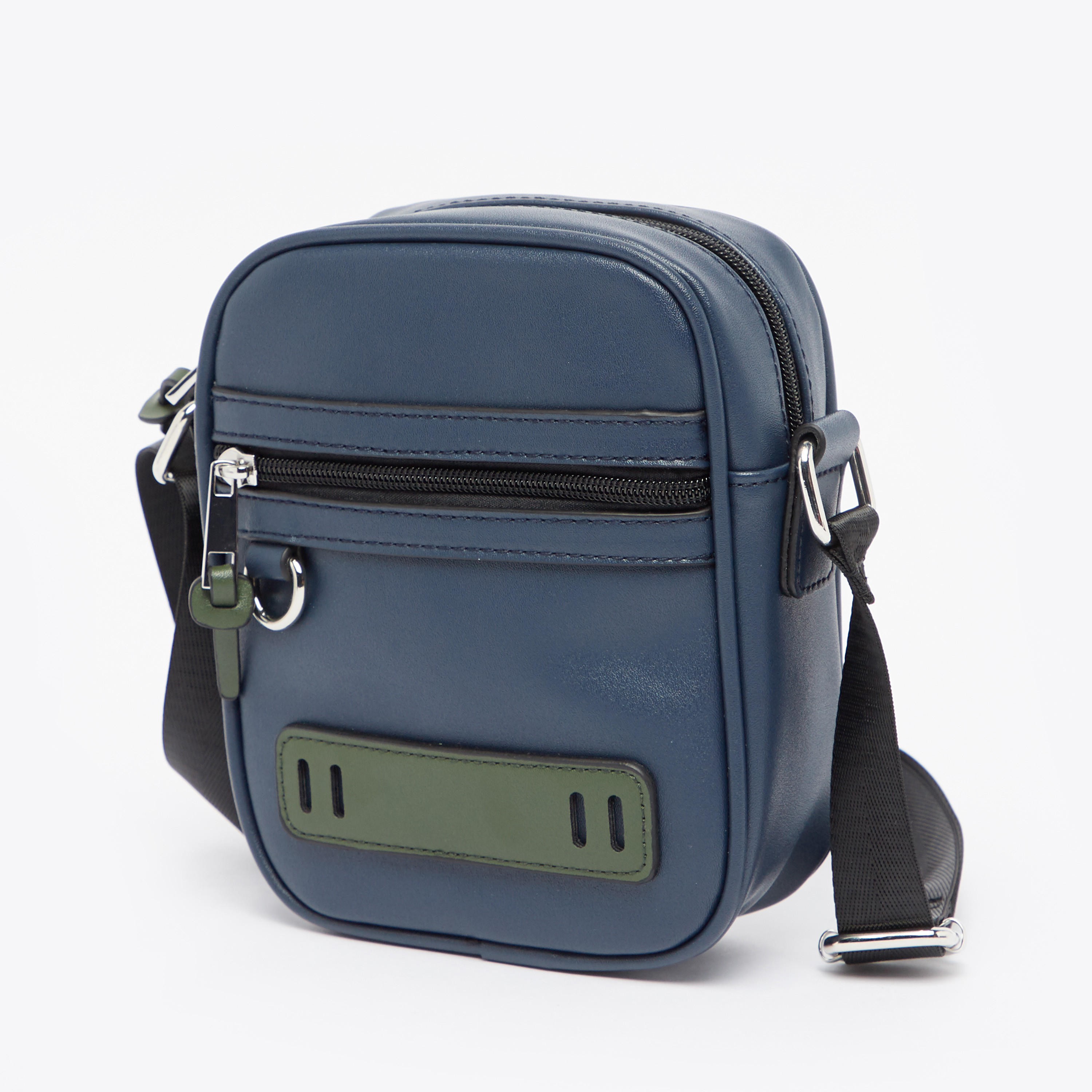شنطة كروس بودي بارزة الملمس بحزام قابل للتعديل-men-bags-image-1