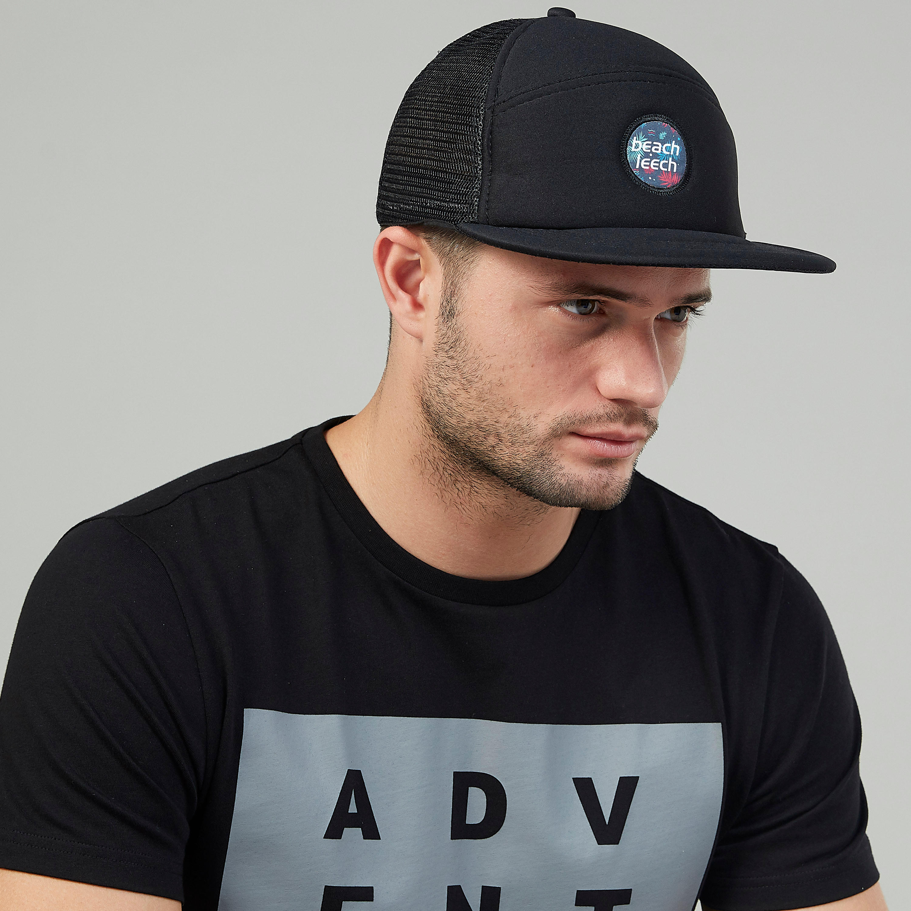 قبعة بارزة الملمس بزر للإغلاق-men-caps-image-2