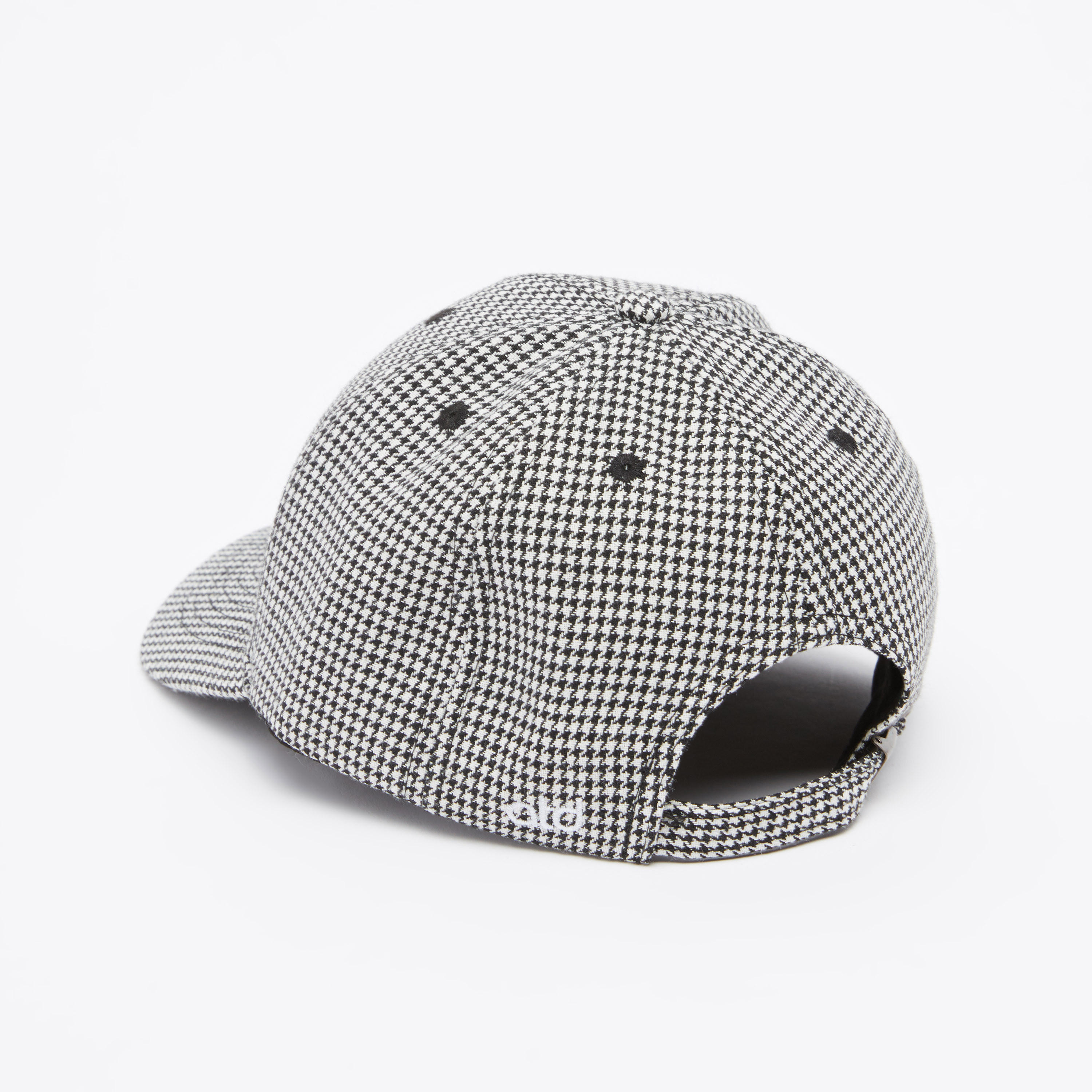 Chequered Cap with Plate Buckle Closure-men-caps-image-3