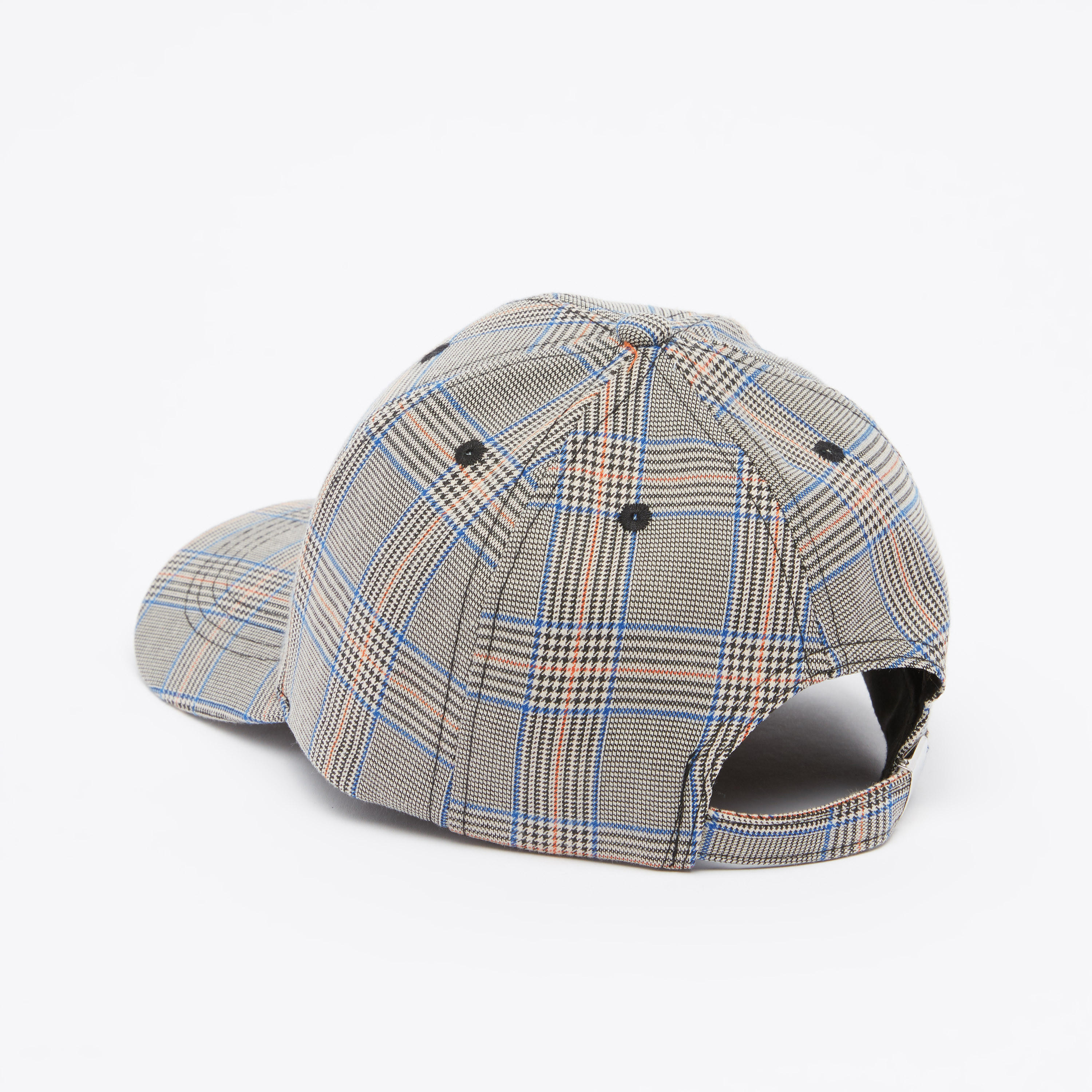 Chequered Cap with Plate Buckle Closure-men-caps-image-3
