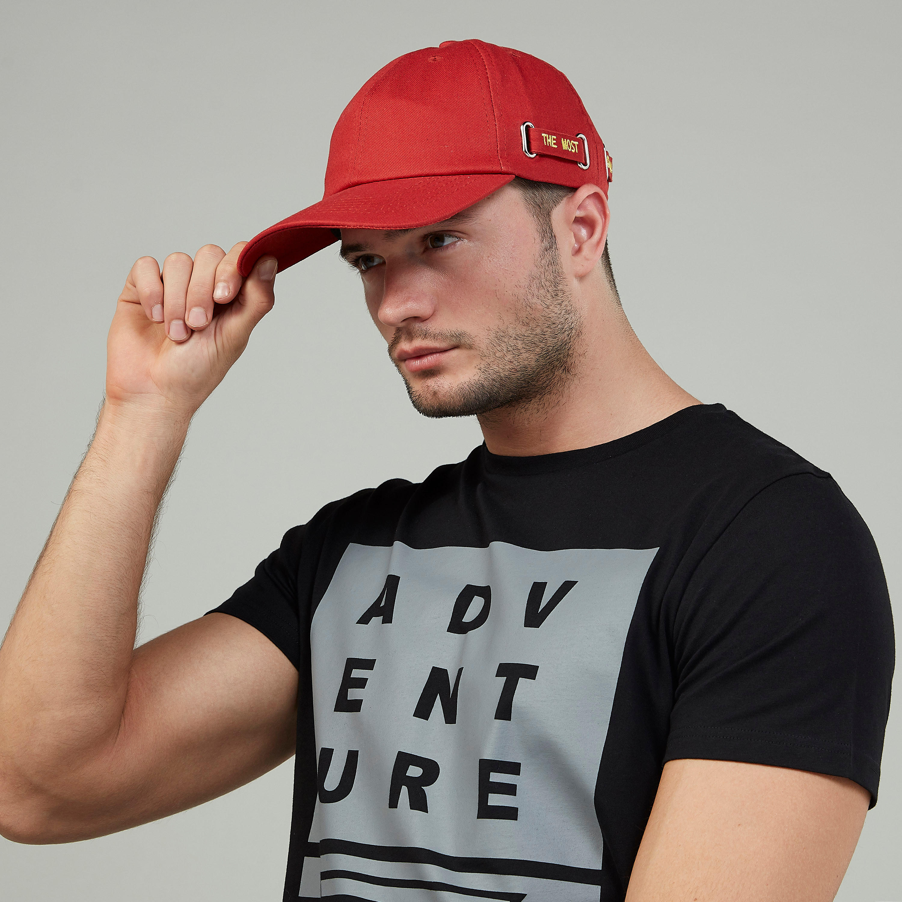 Plain Cap with Plate Buckle Closure-men-caps-image-2