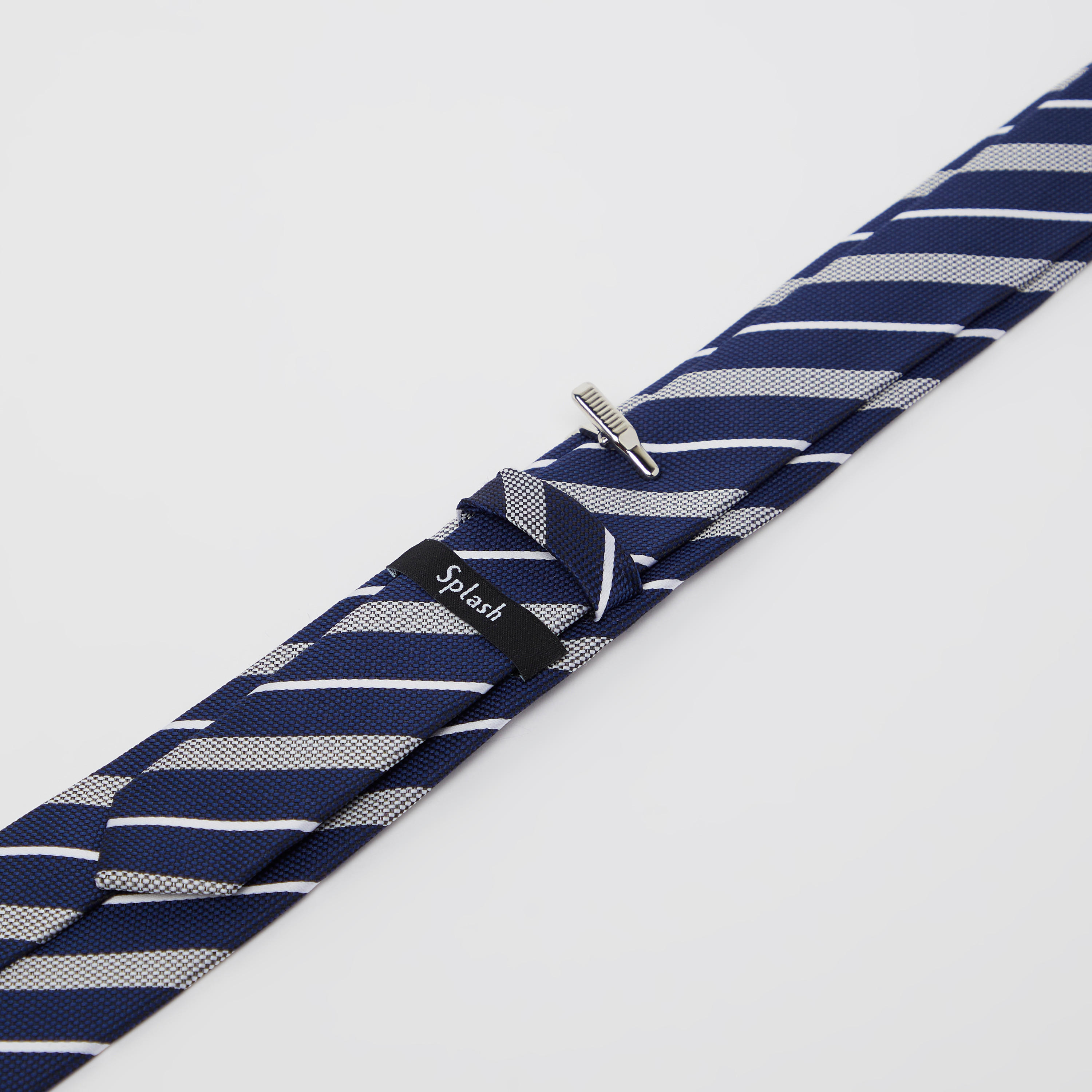 Striped Regular Tie with Keeper Loop-men-tiesandcufflinks-pocketsquares-image-3