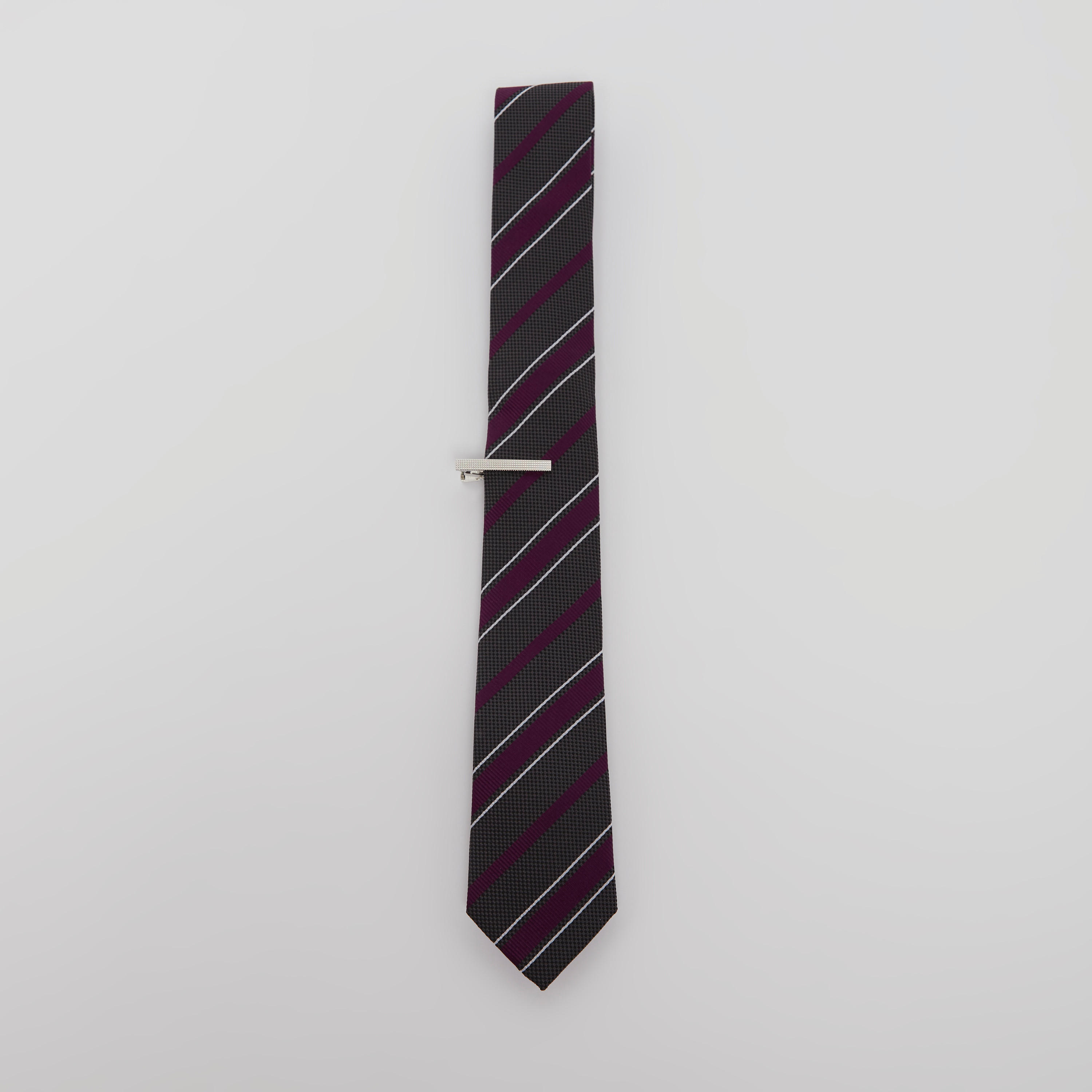 Striped Regular Tie with Keeper Loop-men-tiesandcufflinks-pocketsquares-image-4