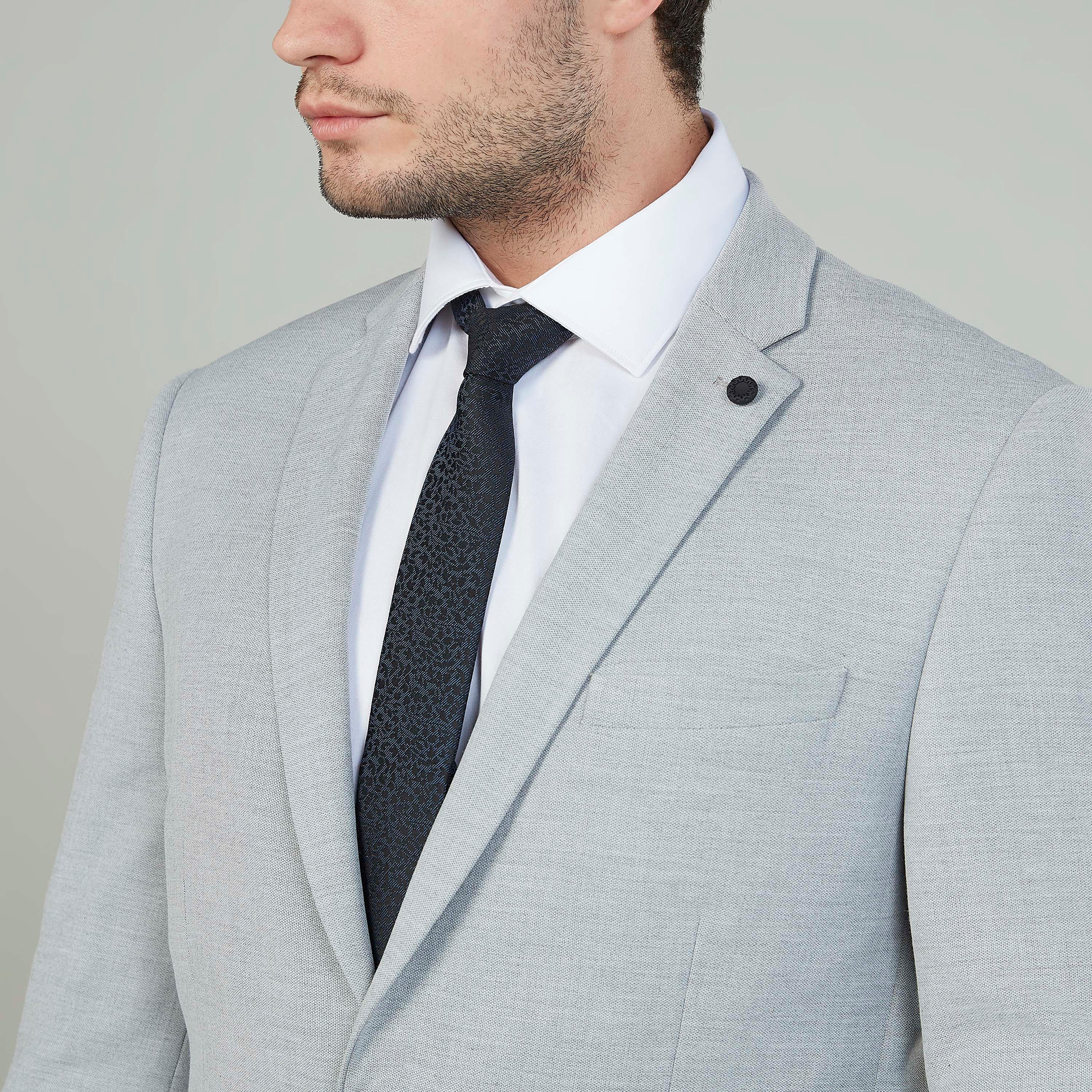 Printed Regular Tie with Keeper Loop-men-tiesandcufflinks-pocketsquares-image-2
