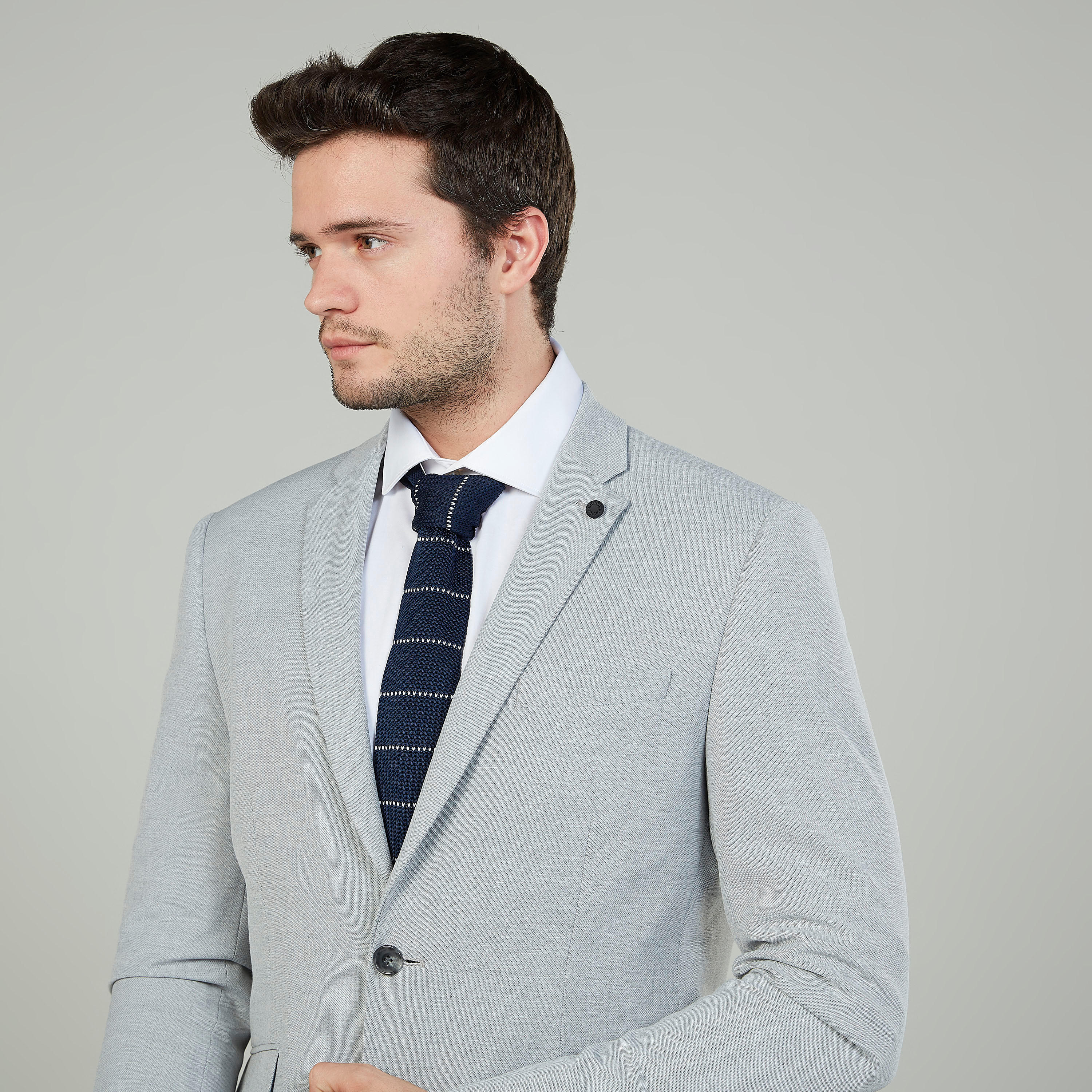 Textured Regular Tie with Keeper Loop-men-tiesandcufflinks-pocketsquares-image-2