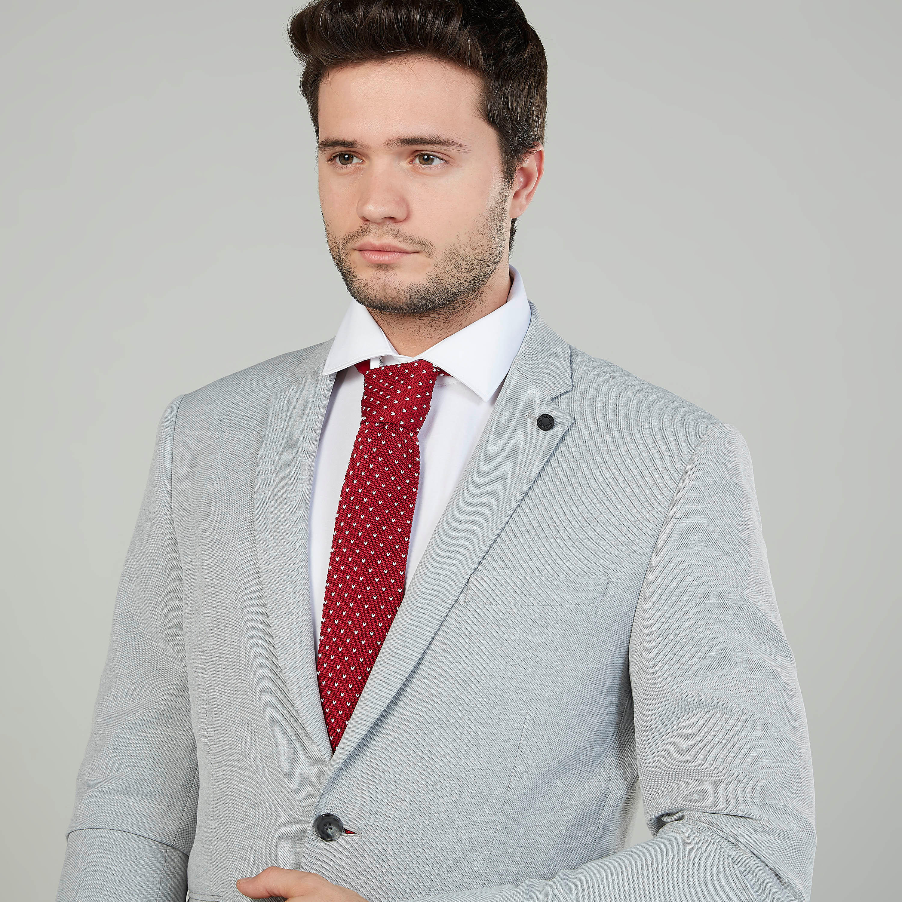 ربطة عنق عادية بارزة الملمس بحلقة تثبيت-men-tiesandcufflinks-pocketsquares-image-3