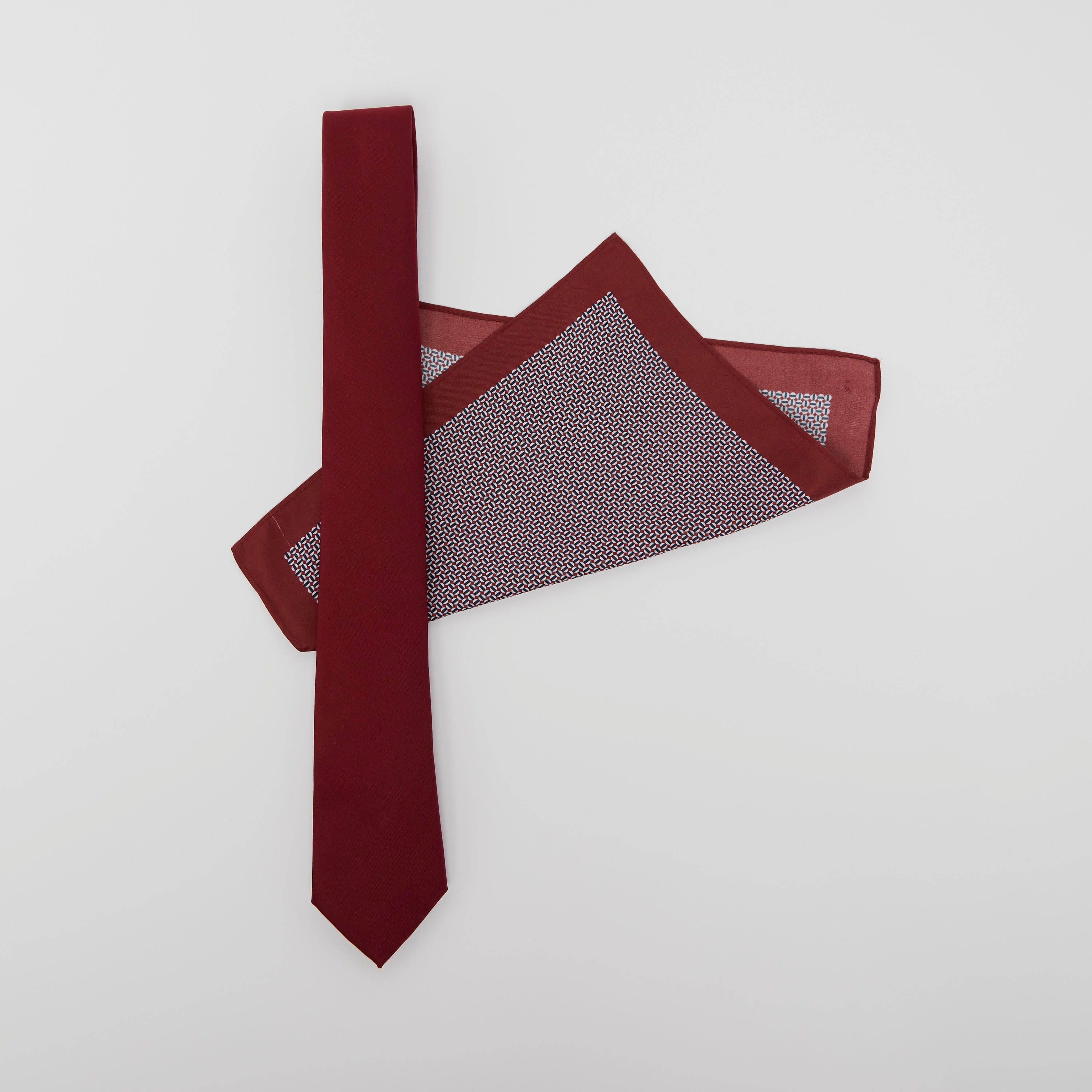 Plain Regular Tie with Printed Square Pocket-men-tiesandcufflinks-pocketsquares-image-1