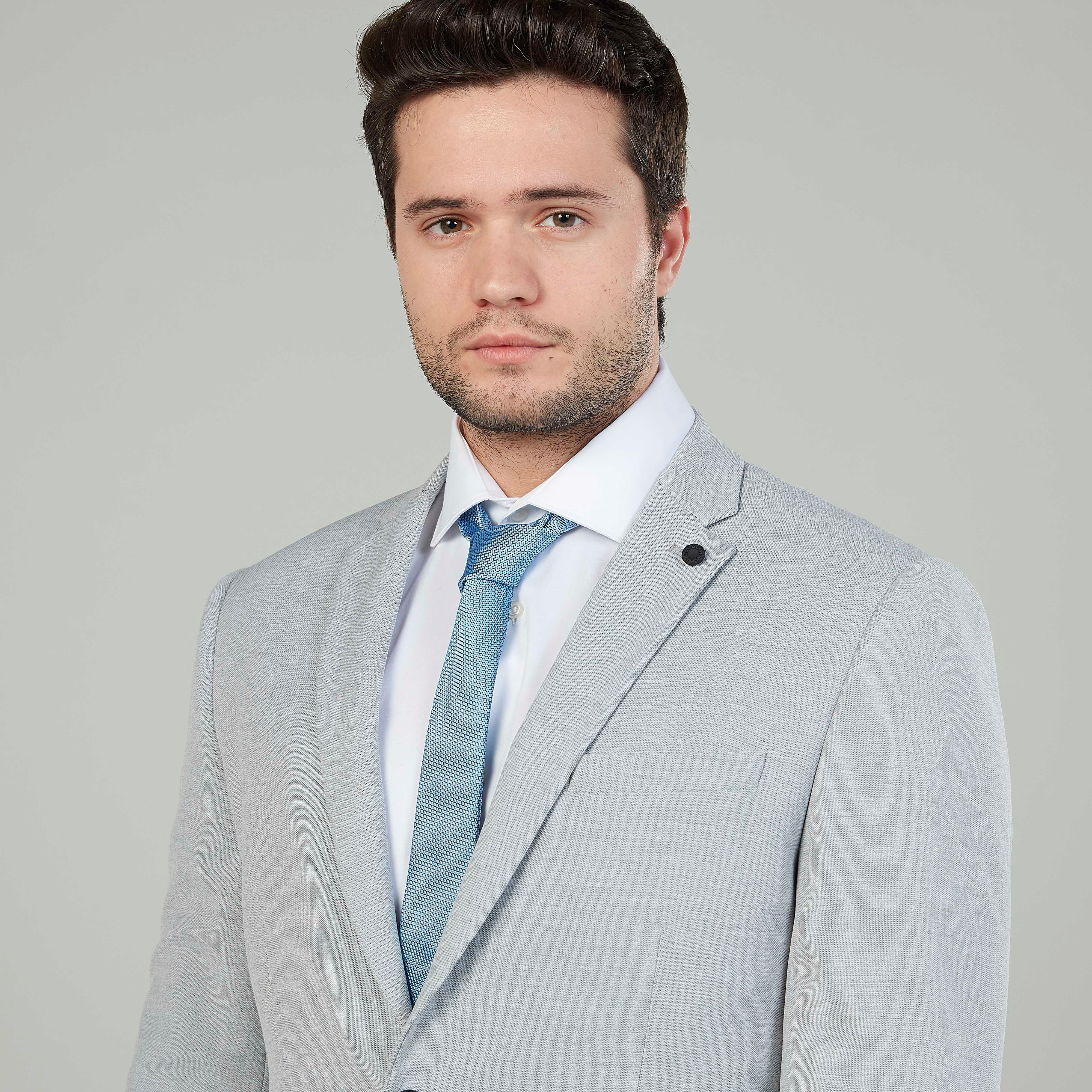 ربطة عنق عادية بارزة الملمس ومنديل جيب مربّع بطبعات-men-tiesandcufflinks-pocketsquares-image-4