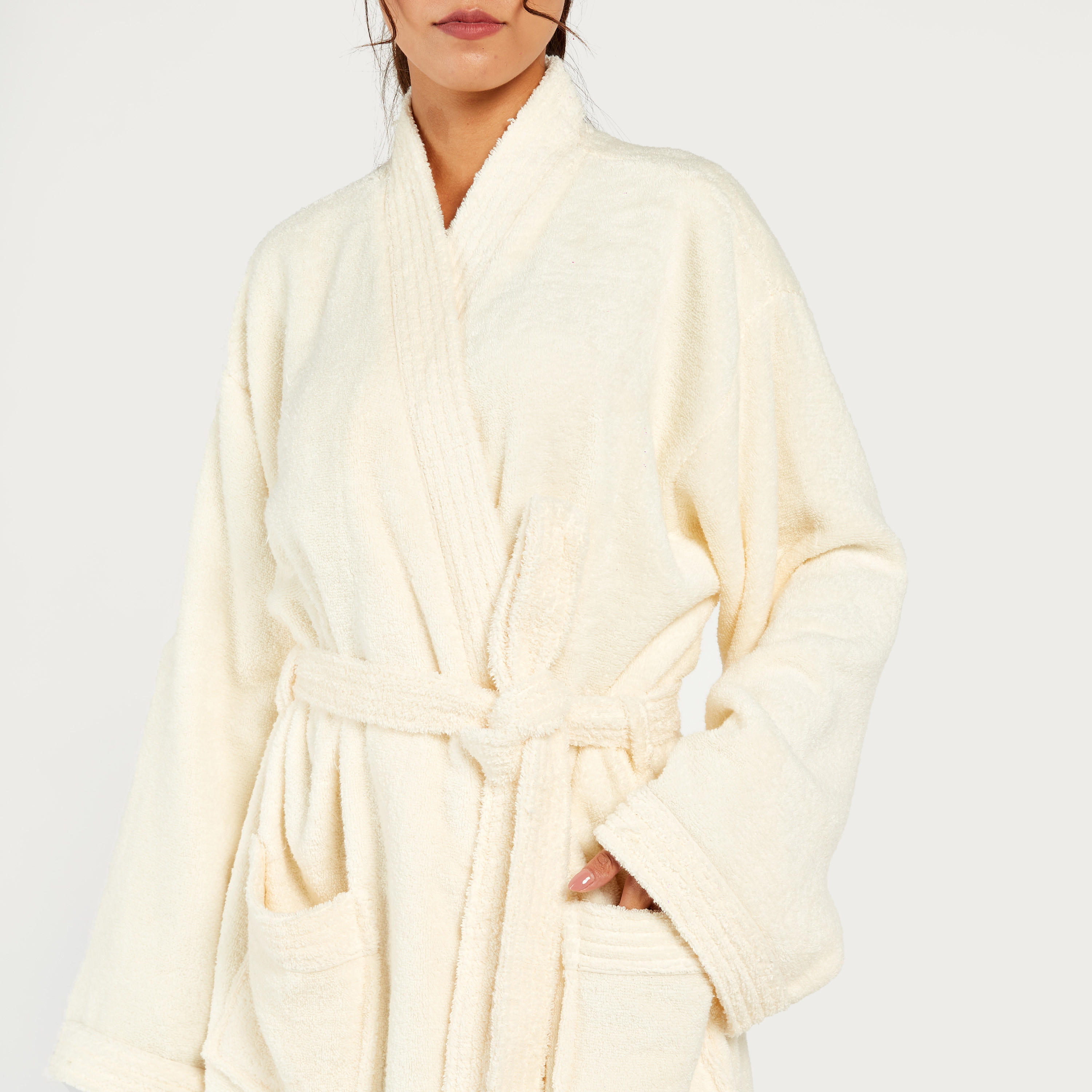 Solid Bathrobe with Tie-Up and Pockets-household-bathandlaundry-bathlinen-bathrobesandslippers-bathrobes-image-3
