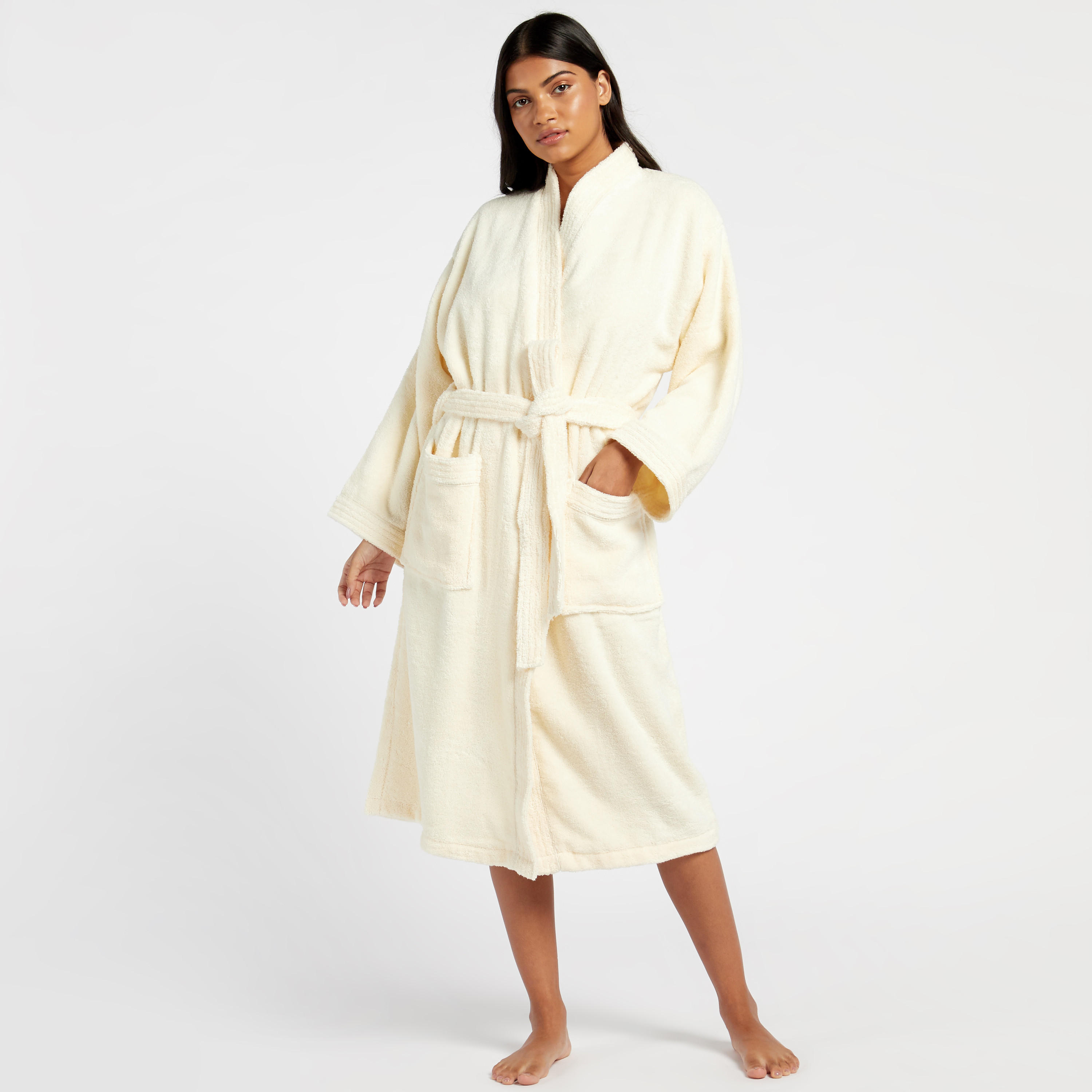 Adore Solid Bathrobe with Tie-Up Belt and Pockets-household-bathandlaundry-bathlinen-bathrobesandslippers-bathrobes-image-1