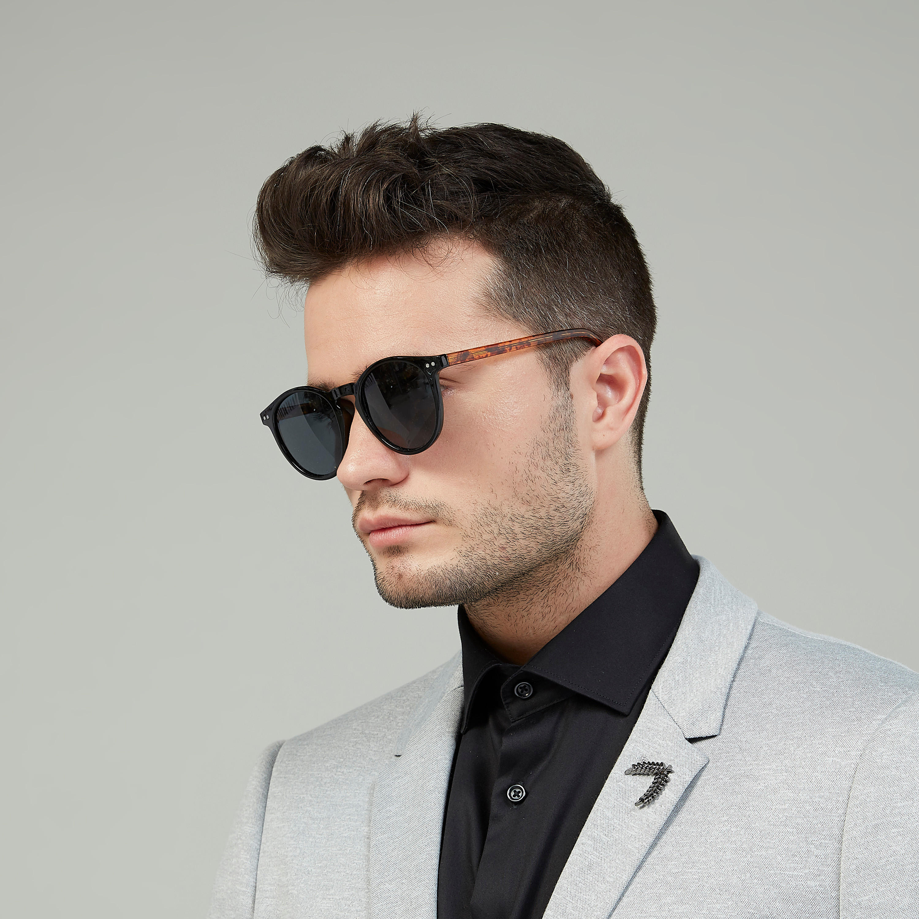 Full Rim Printed Wayfarer with Nose Pads-men-sunglasses-image-2