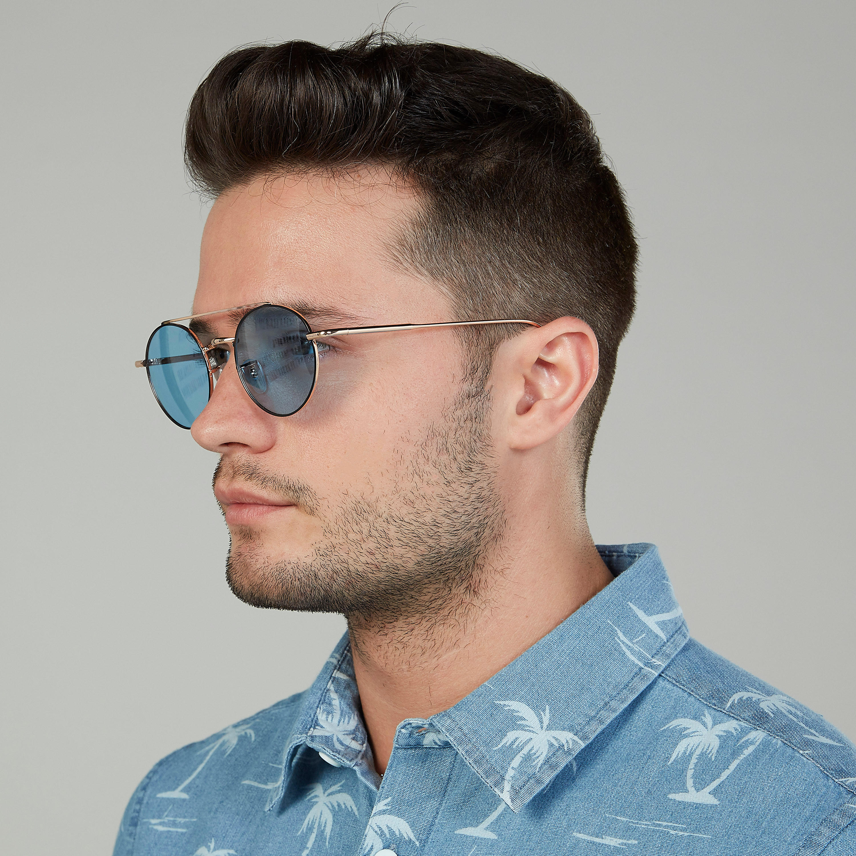 Full Rim Round Sunglasses with Nose Pads-men-sunglasses-image-2