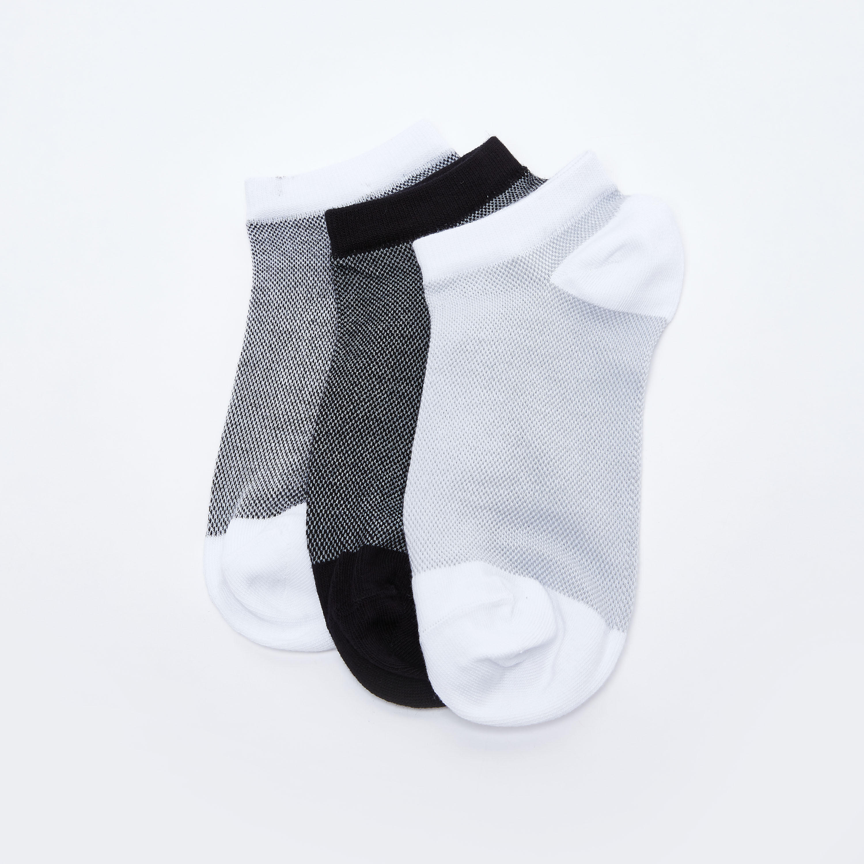 جوارب متنوعة بطول الكاحل وحواف مطّاطية - طقم من 3 أزواج-women-socksandstockings-image-2