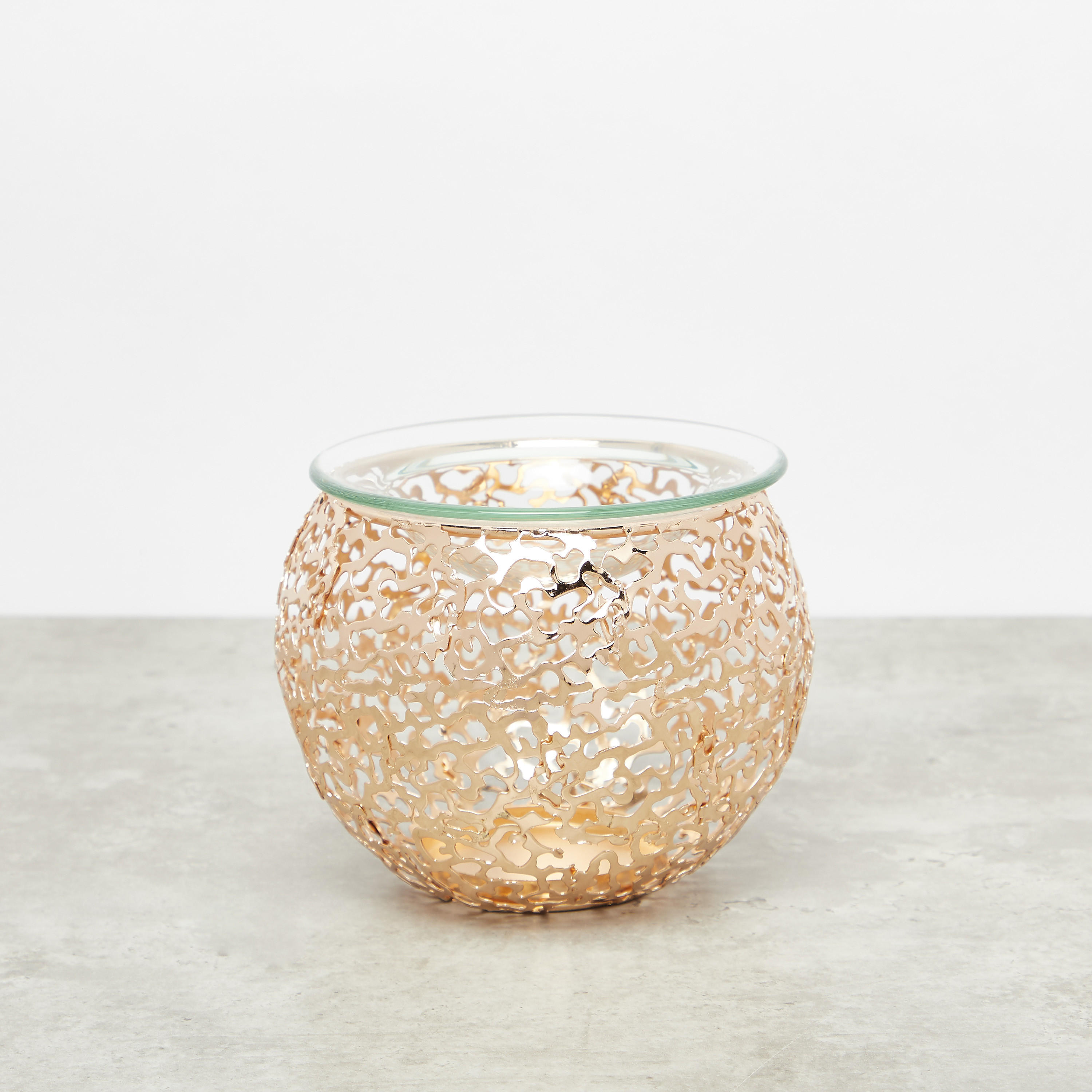 Metallic Cutwork Oil Burner - 9 cms-household-homefragrance-burners-image-1