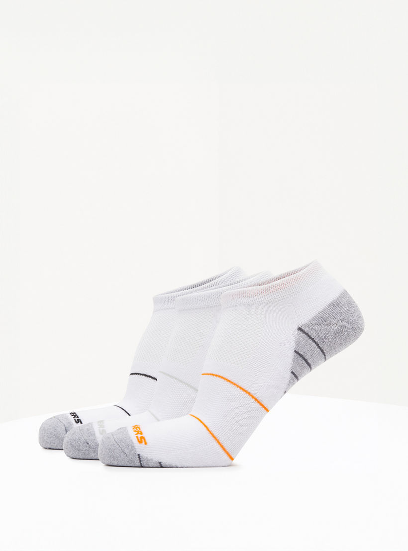 Skechers 3-Piece Striped Ankle Length Sports Socks Set - S114346-110-men-socks-image-1
