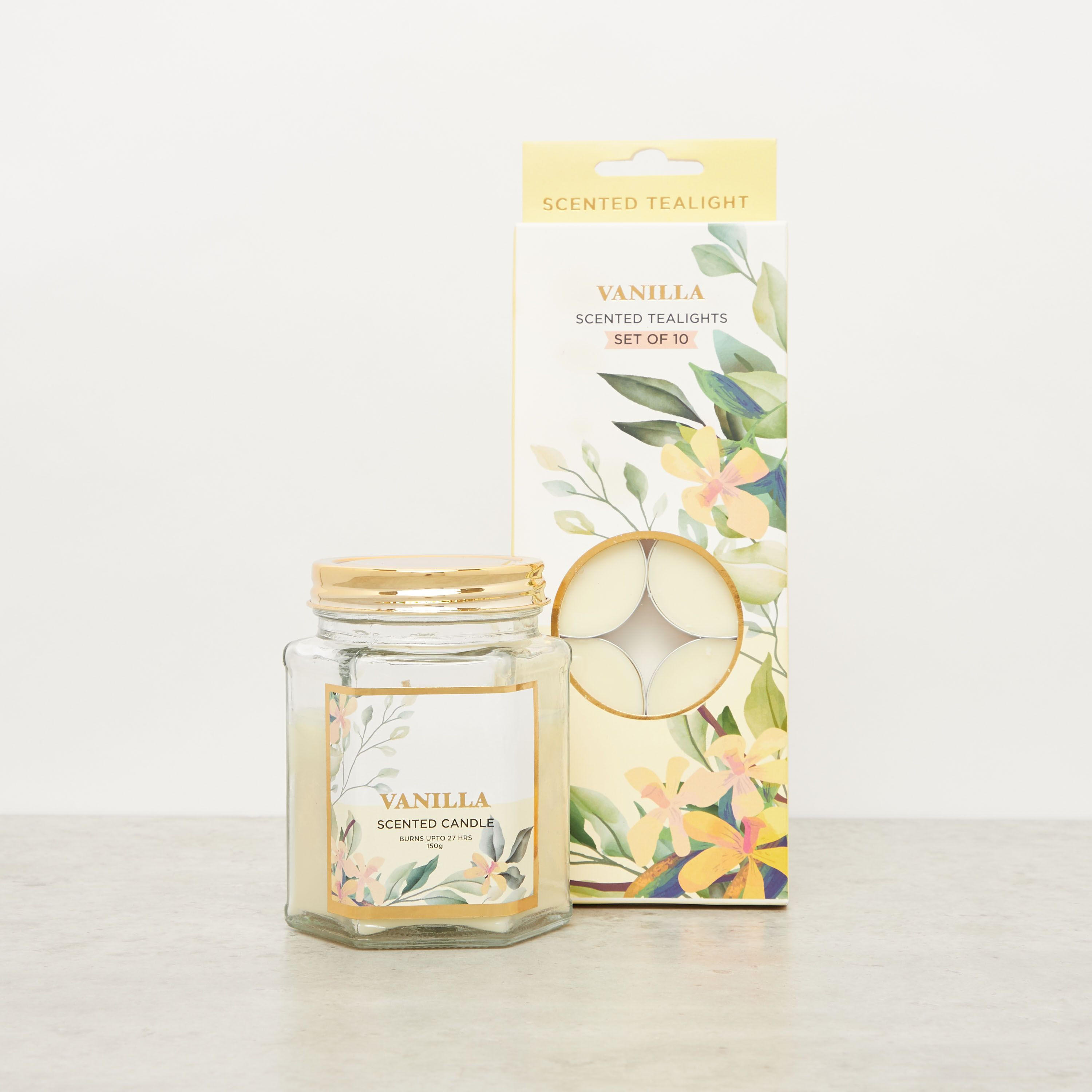 جرة شموع برائحة الفانيليا - 150 جم-household-homefragrance-candles-image-1