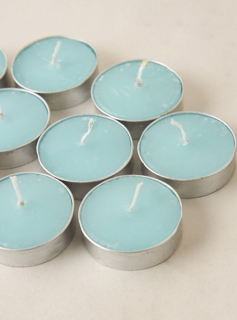 Rose and Jasmine Scented 10-Piece Tealight Candle Set - 10 gms-household-homefragrance-candles-image-3