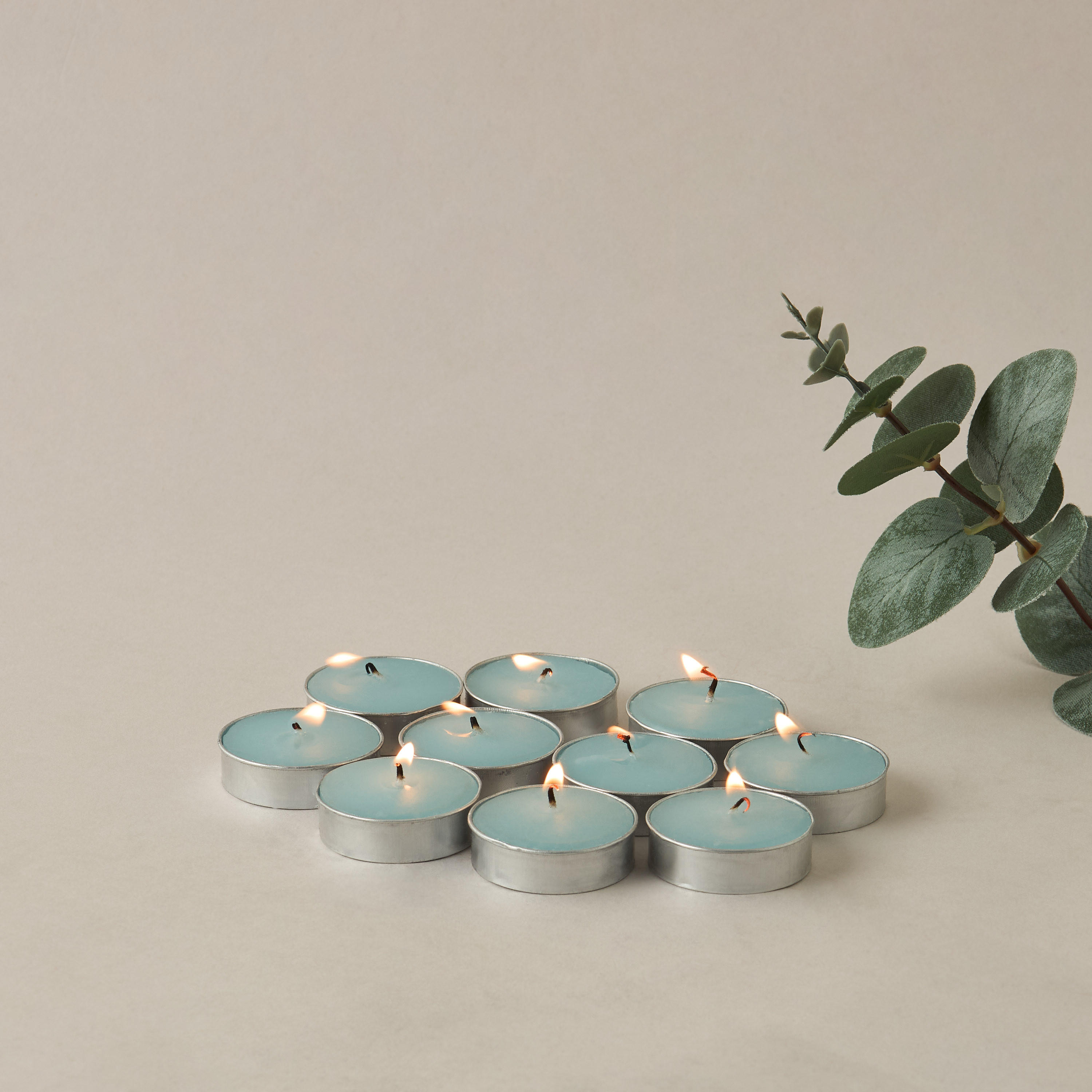 Rose and Jasmine Scented 10-Piece Tealight Candle Set - 10 gms-household-homefragrance-candles-image-4