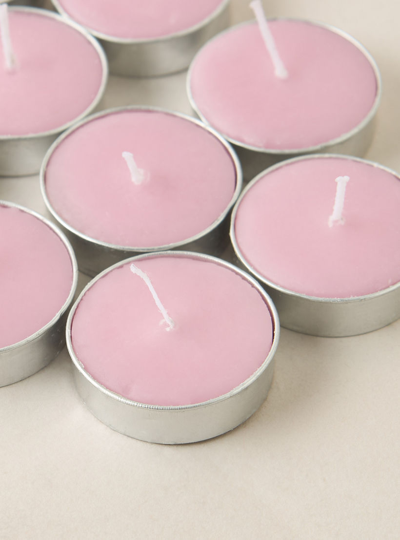 Rose and Jasmine Scented 10-Piece Tealight Candle Set - 10 gms-household-homefragrance-candles-image-3