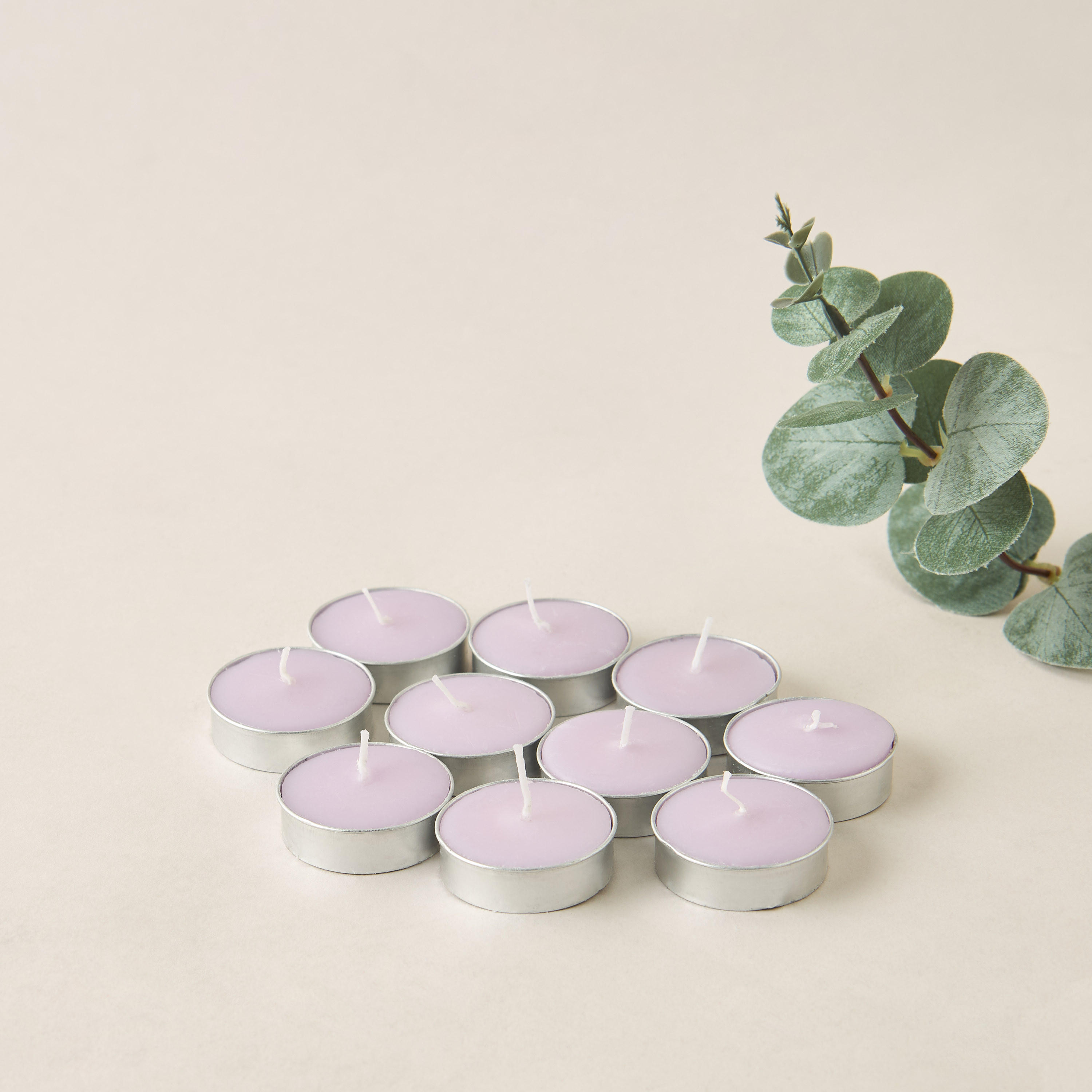 Rose and Jasmine Scented 10-Piece Tealight Candle Set - 10 gms-household-homefragrance-candles-image-1