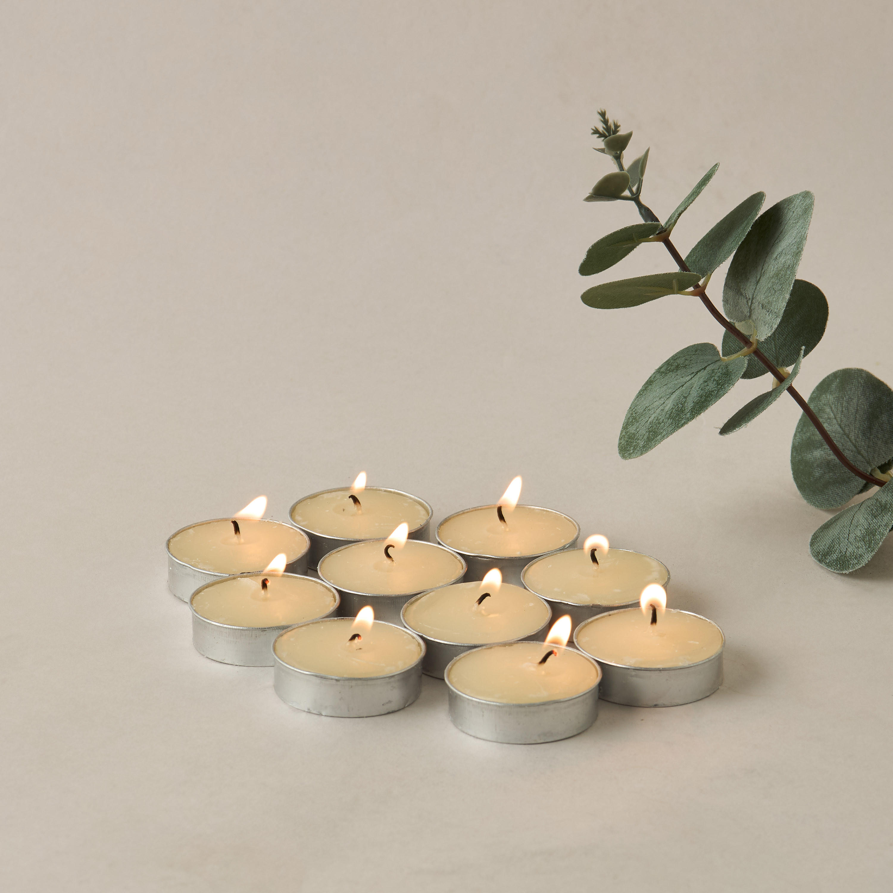 Rose and Jasmine Scented 10-Piece Tealight Candle Set - 10 gms-household-homefragrance-candles-image-4