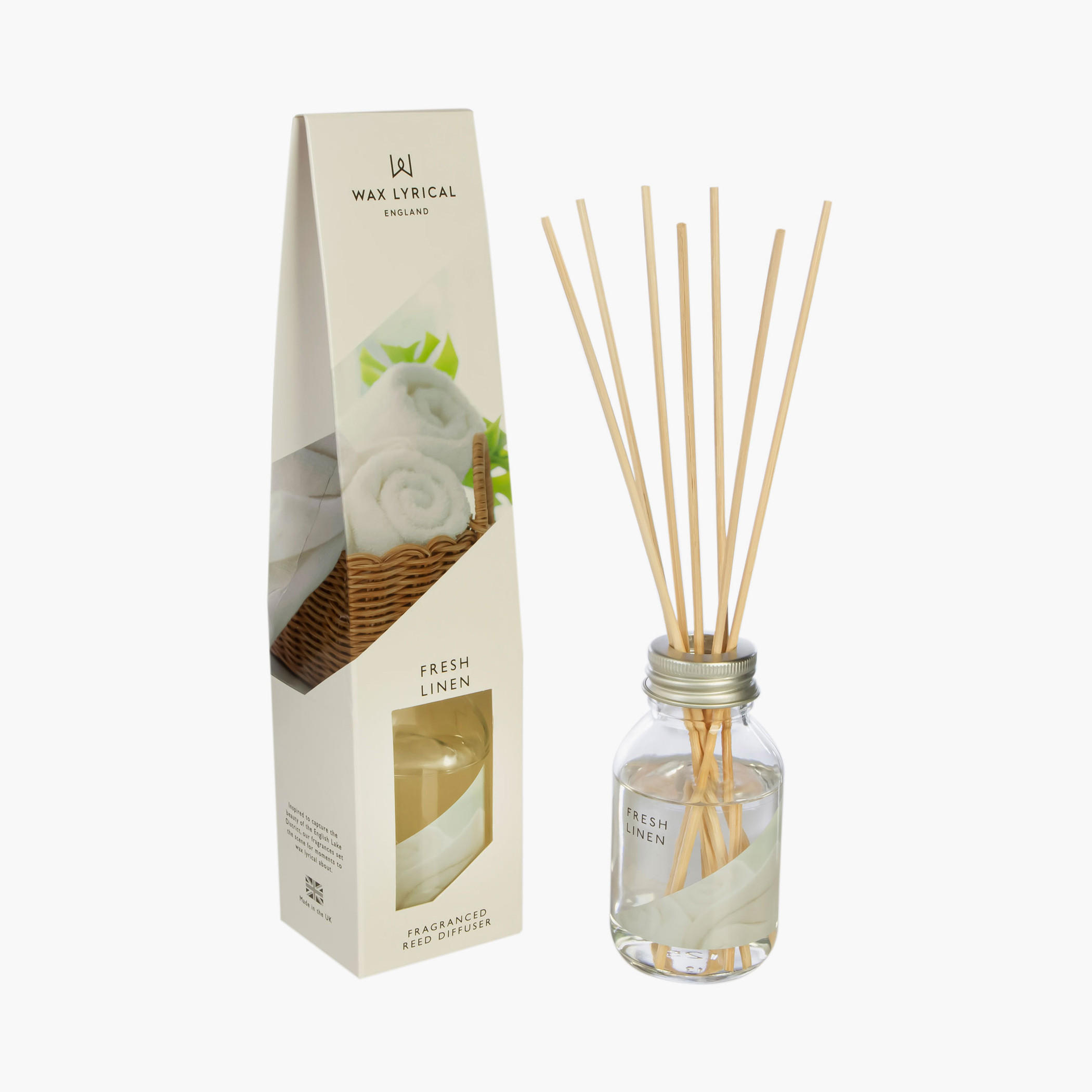 Wax Lyrical Fresh Linen Reed Diffuser - 100 ml-household-homefragrance-reeddiffusers-image-1