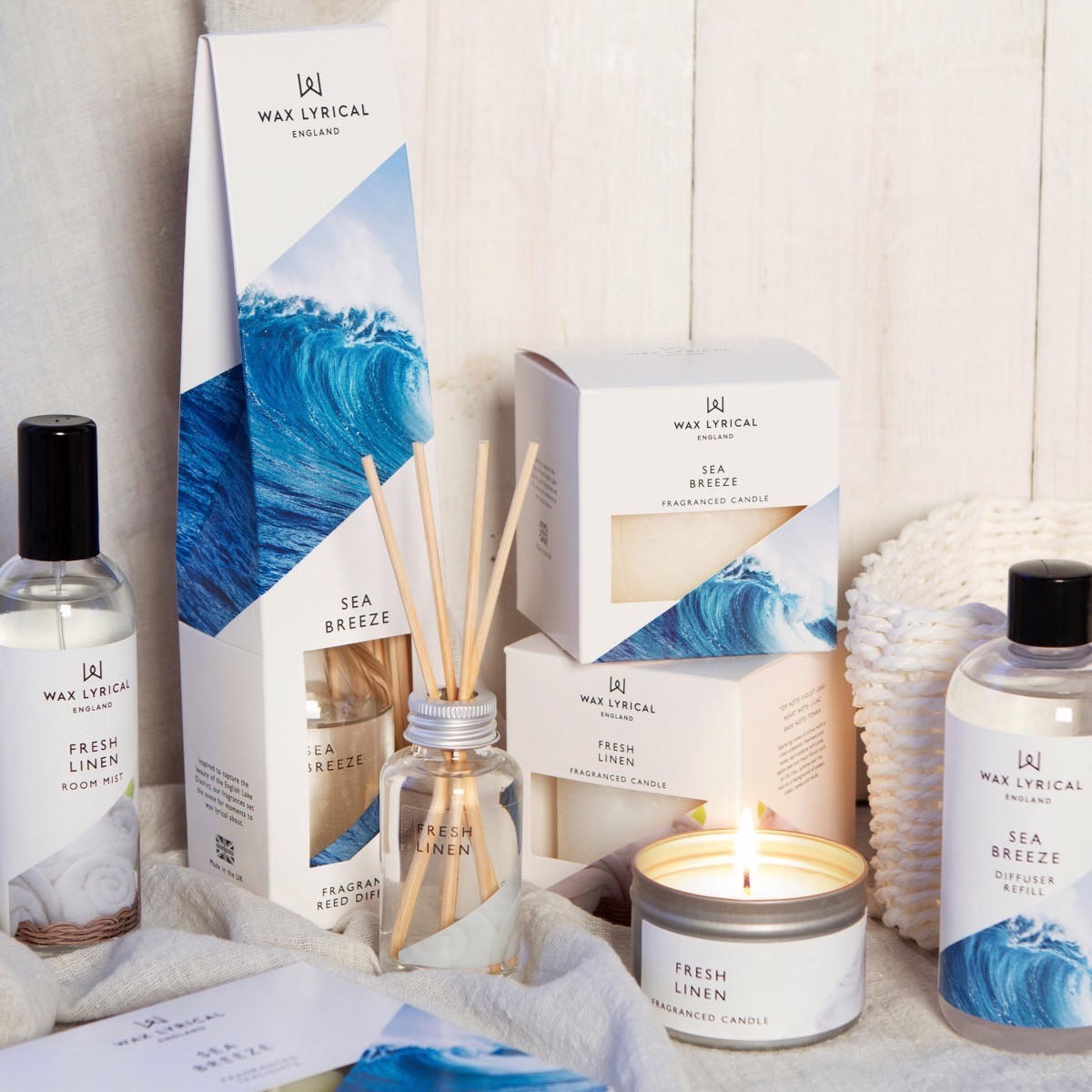 Wax Lyrical Fresh Linen Reed Diffuser - 100 ml-household-homefragrance-reeddiffusers-image-4