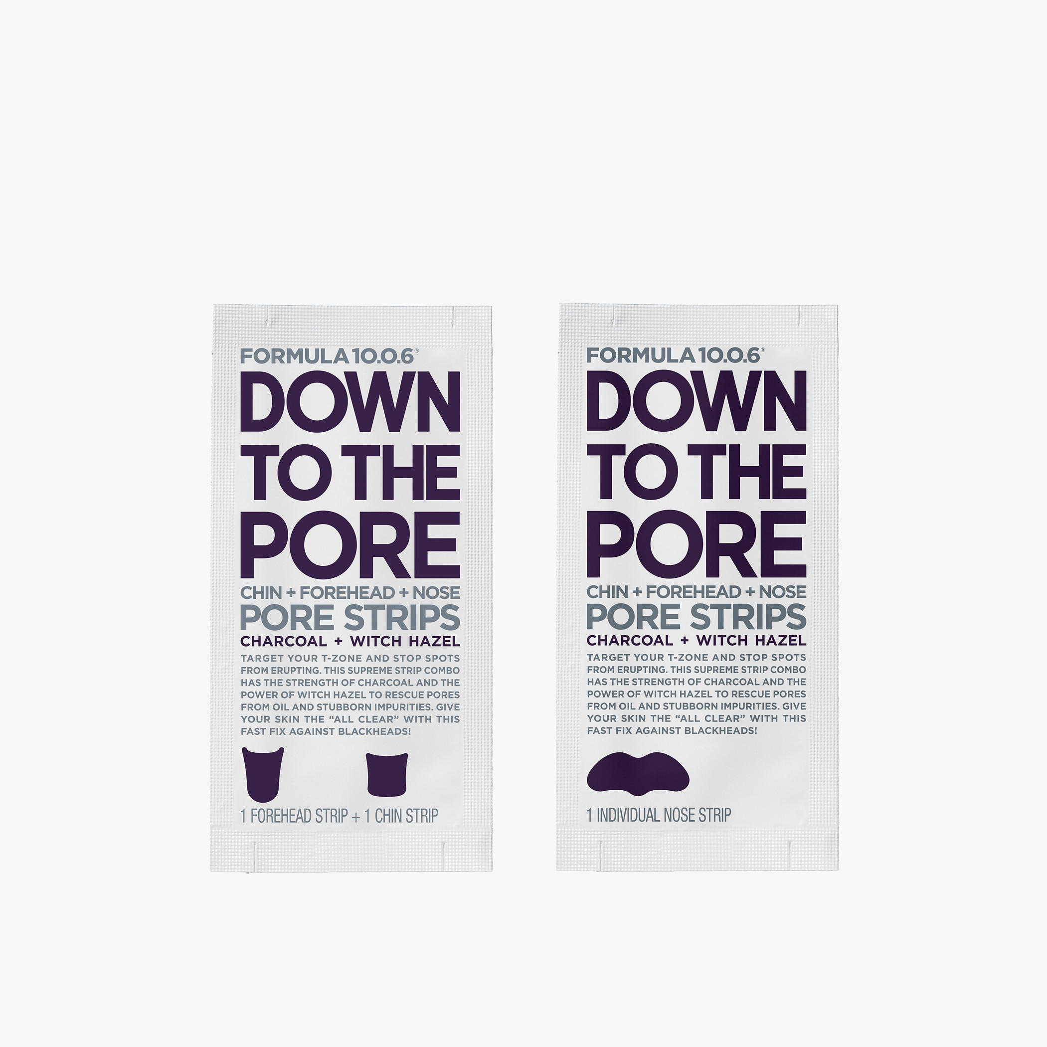 Formula 10.0.6 Down To The Pore Chin Forehead Nose Charcoal Pore Strips-beautyandpersonalcare-skin-masks-masksandpeels-image-2