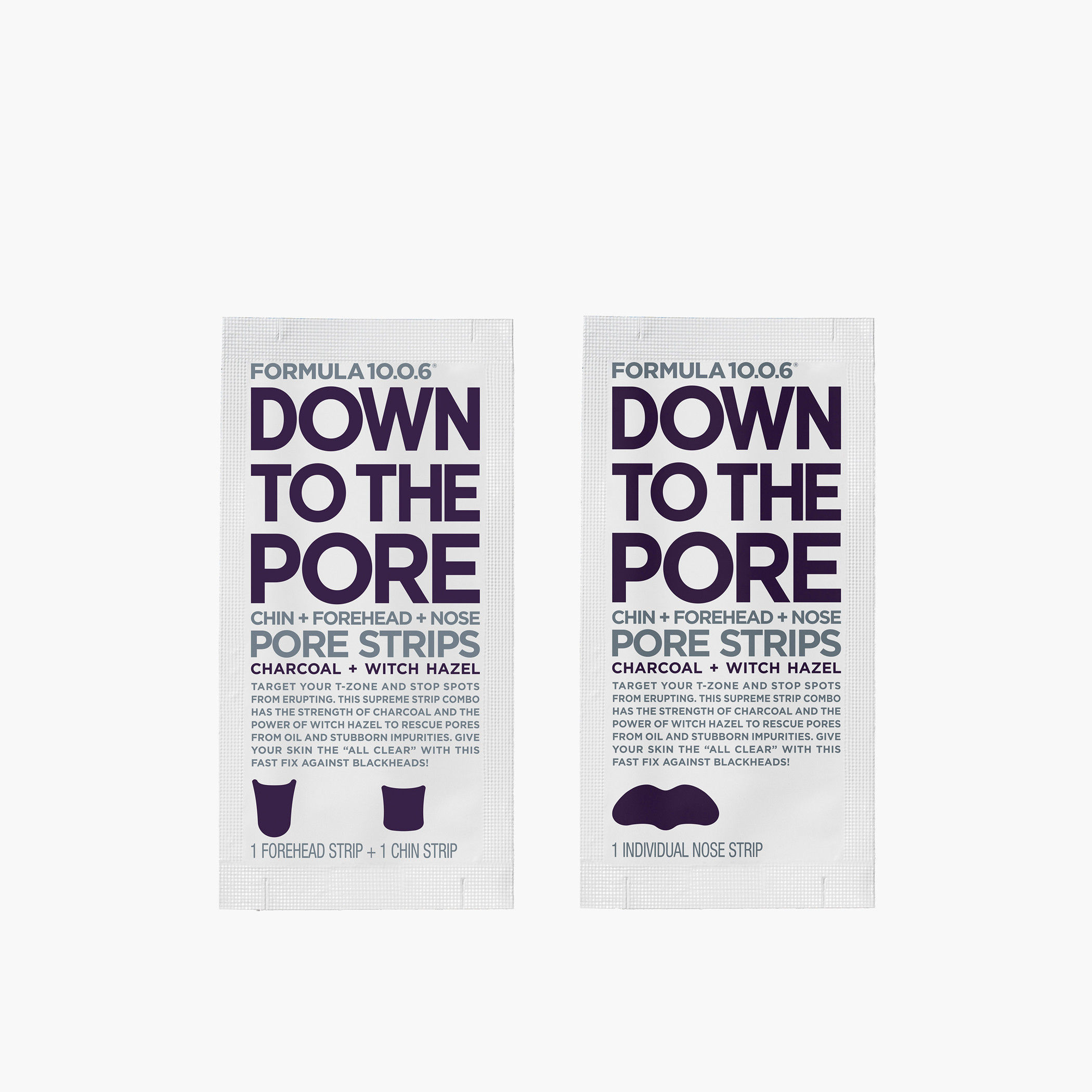 Formula 10.0.6 Down To The Pore Chin Forehead Nose Charcoal Pore Strips-beautyandpersonalcare-skin-masks-masksandpeels-image-2