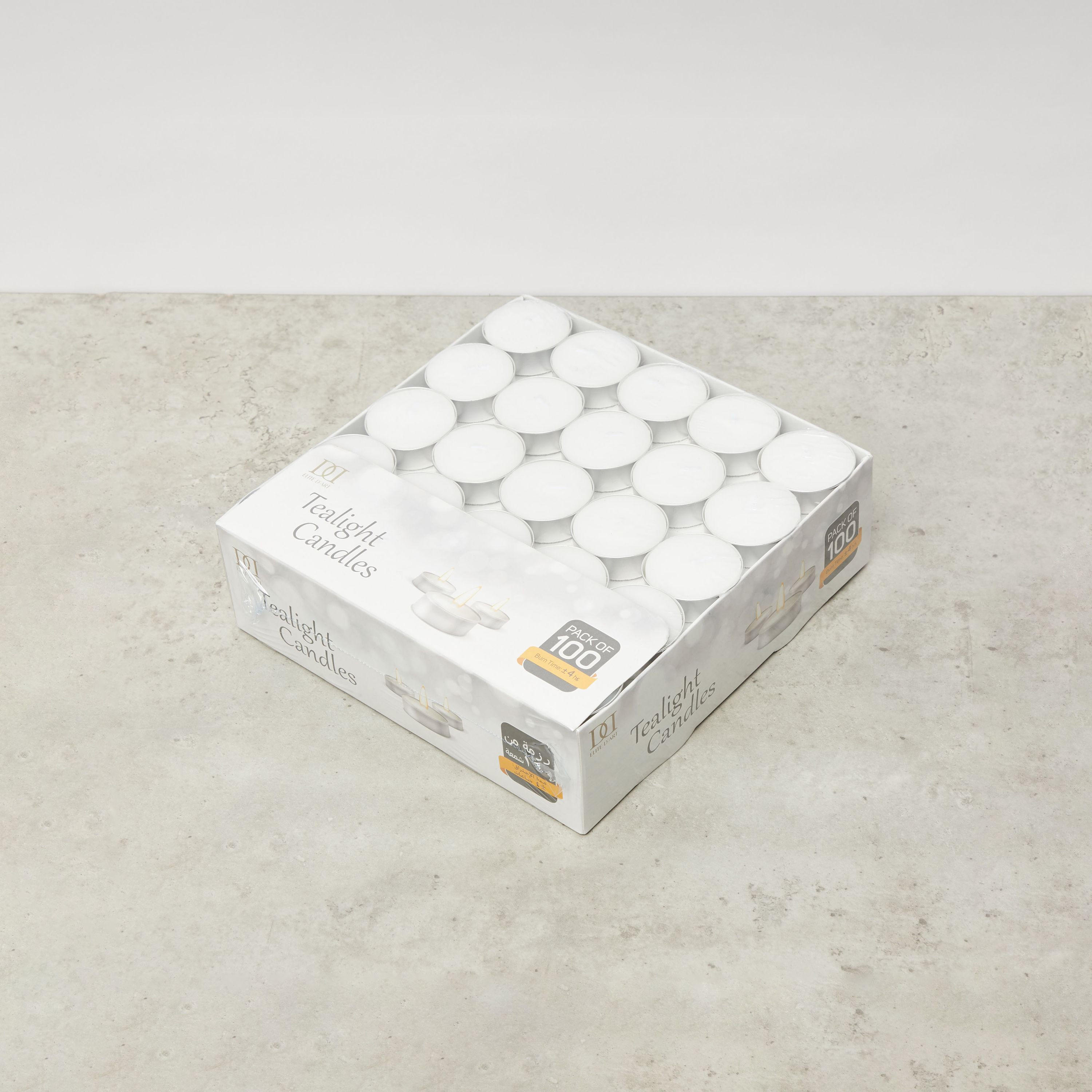 Unscented 100-Piece Tealight Candle Set - 12 gms-household-homefragrance-candles-image-1