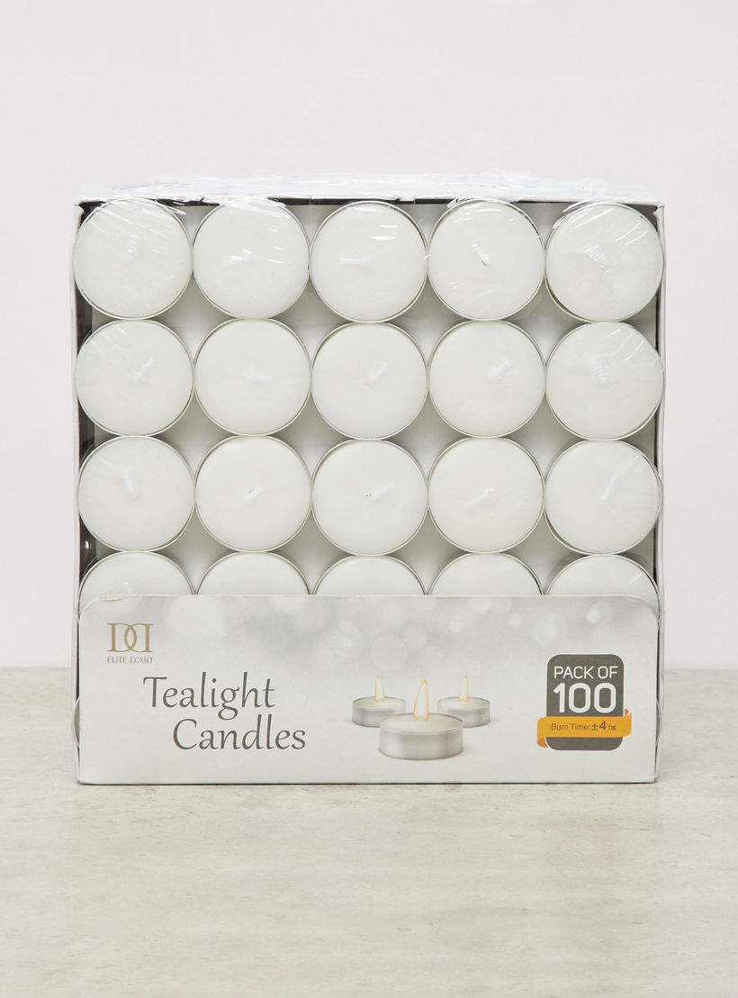 Unscented 100-Piece Tealight Candle Set - 12 gms-household-homefragrance-candles-image-2