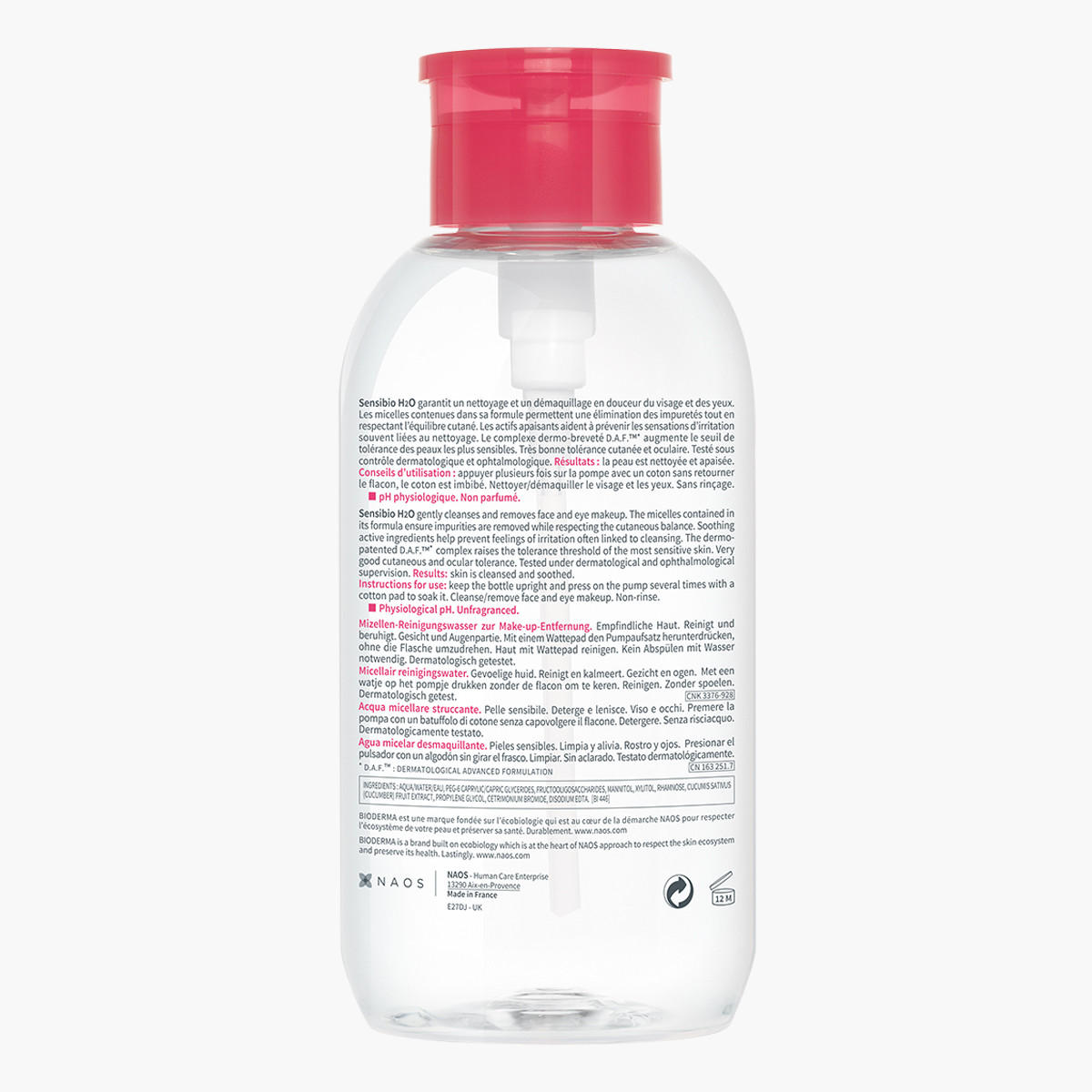 Bioderma Sensibio H2O Make-Up Removing Micellar Water with pump- 500 ml-beautyandpersonalcare-skin-cleansers-makeupremovers-image-2