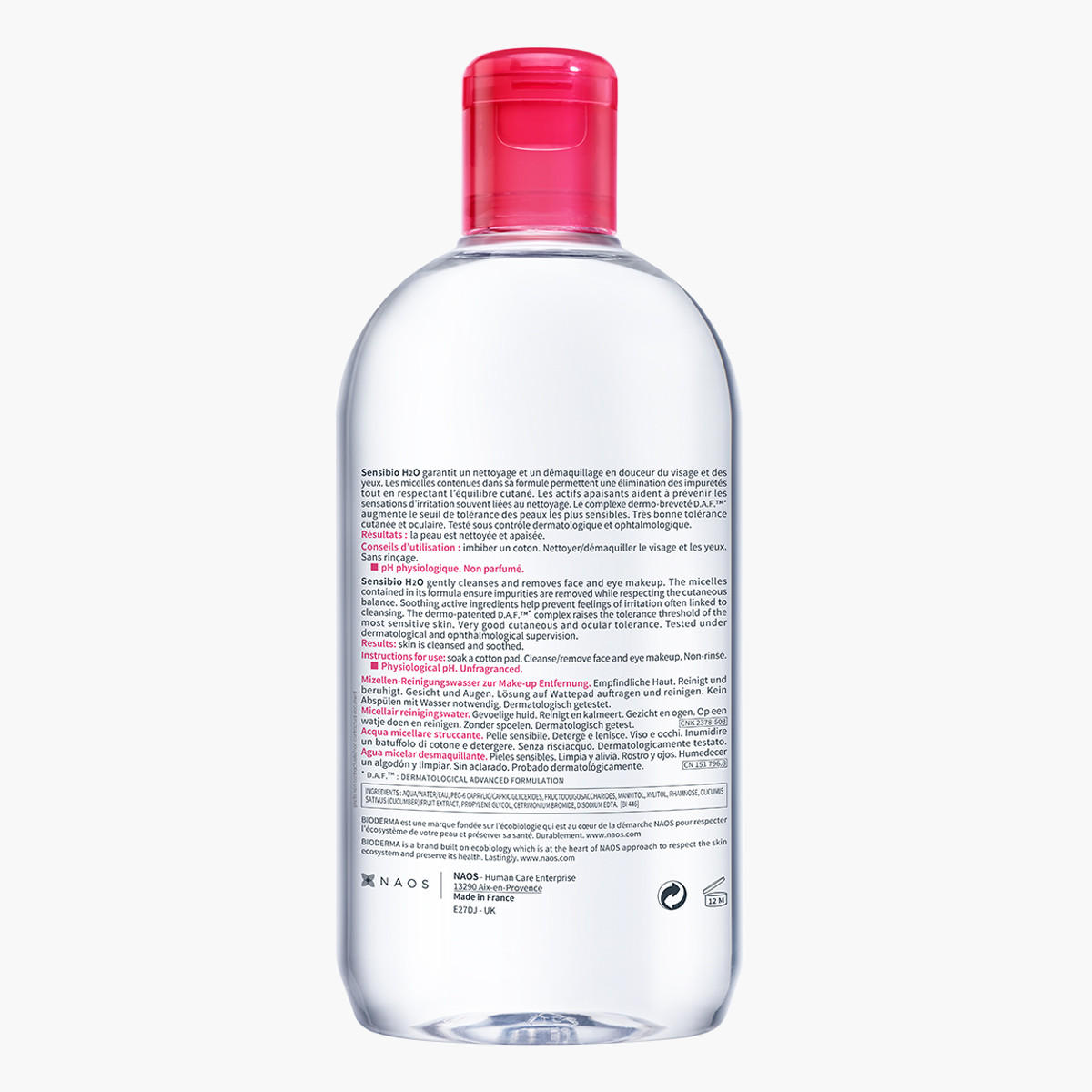 Bioderma Sensibio H2O Makeup Removing Micellar Water - 500 ml-beautyandpersonalcare-skin-cleansers-makeupremovers-image-2
