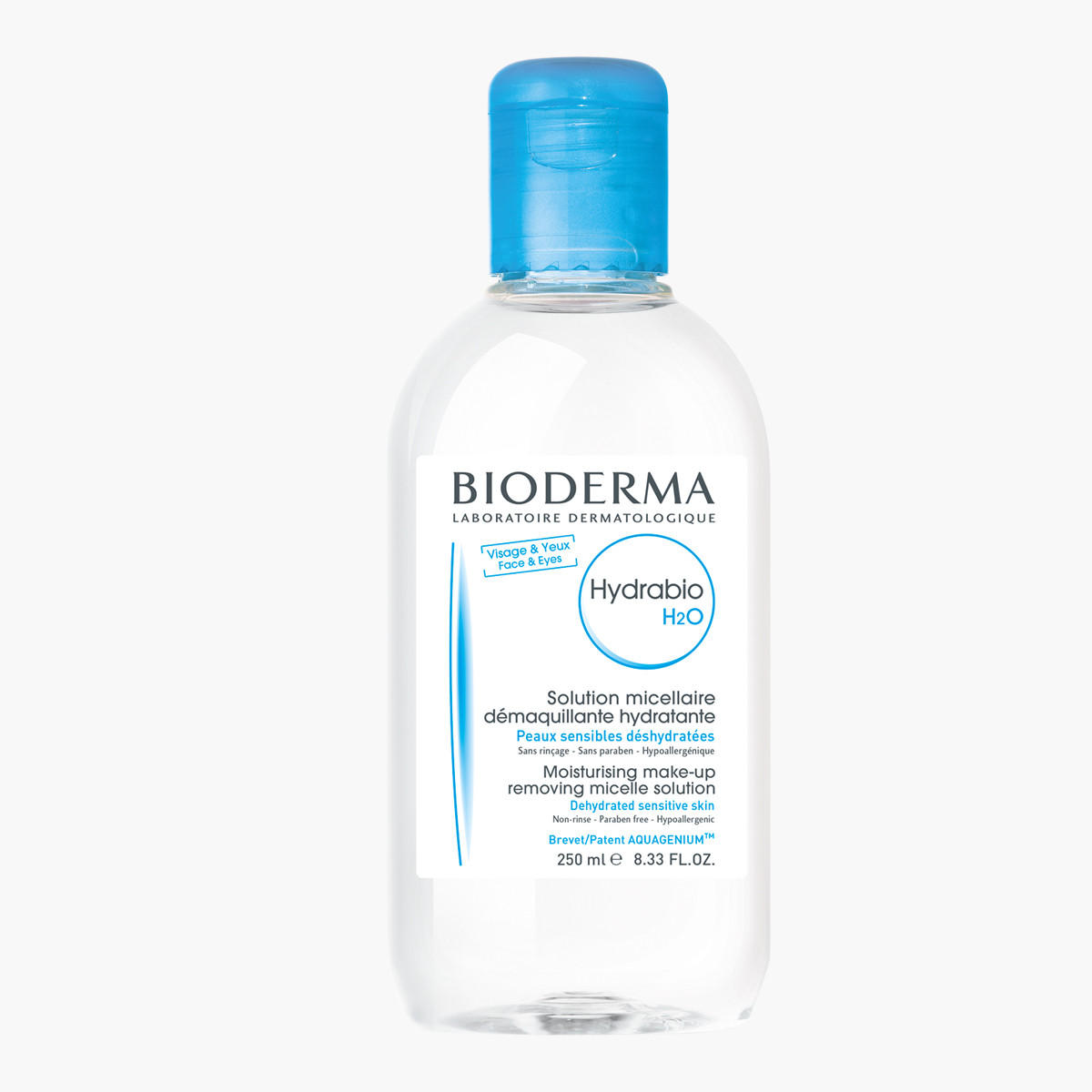 محلول ميسلار سليشن مزيل مكياج H2O هايدروبيو من بيوديرما - 250 مل-beautyandpersonalcare-skin-cleansers-tonerandmists-image-1