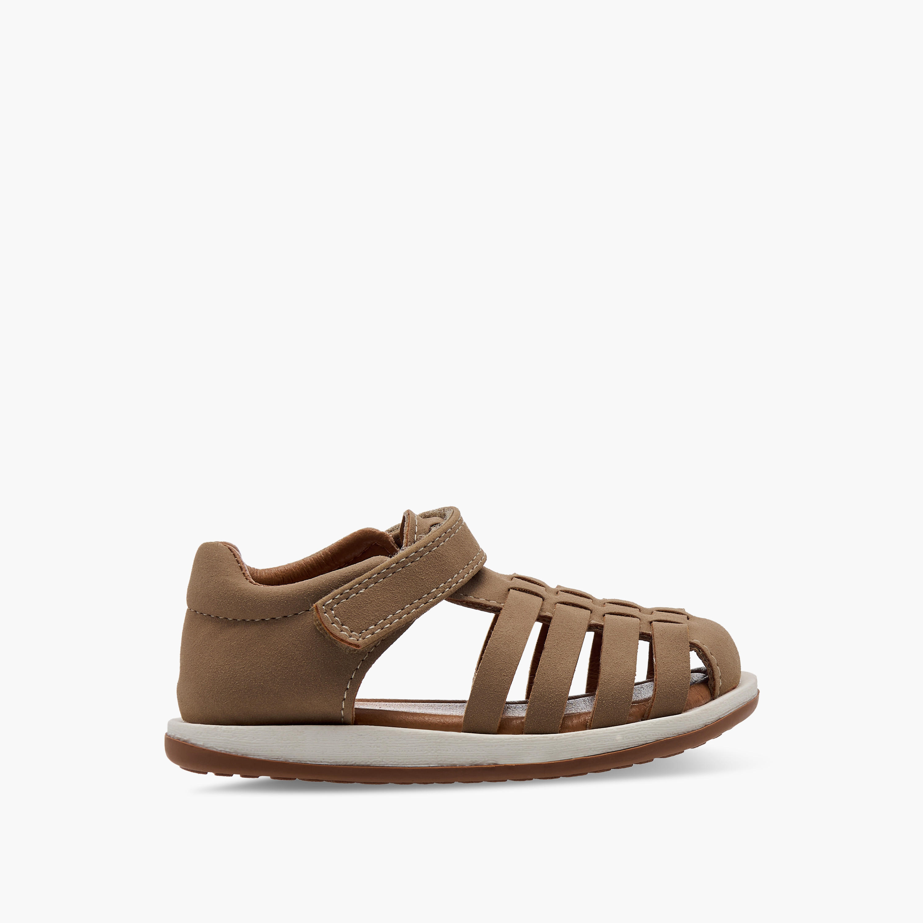 Juniors Solid Sandals with Hook and Loop Closure-baby-boys-shoes-sandals-image-2