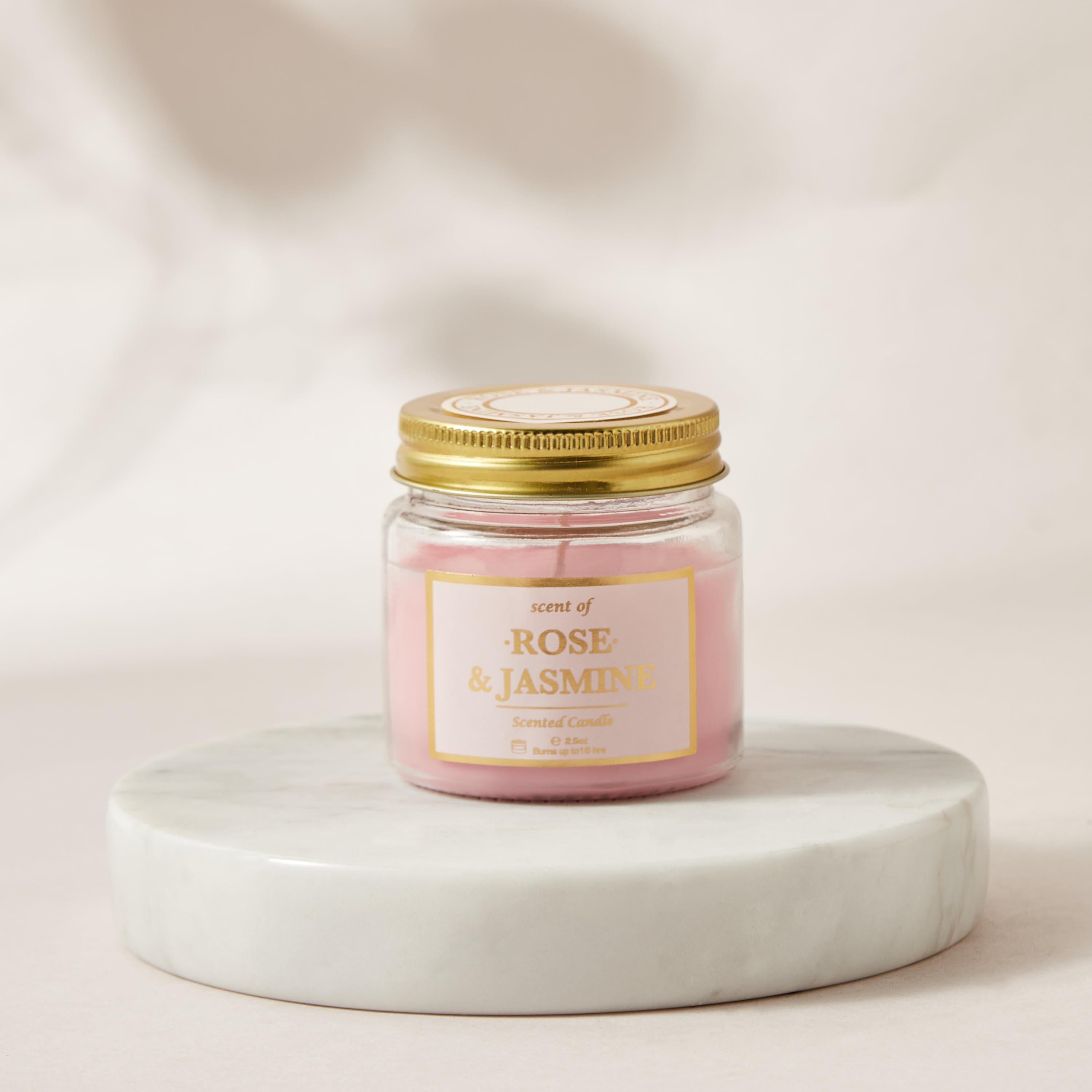 Rose and Jasmine Scented Jar Candle - 70 gms-household-homefragrance-candles-image-2