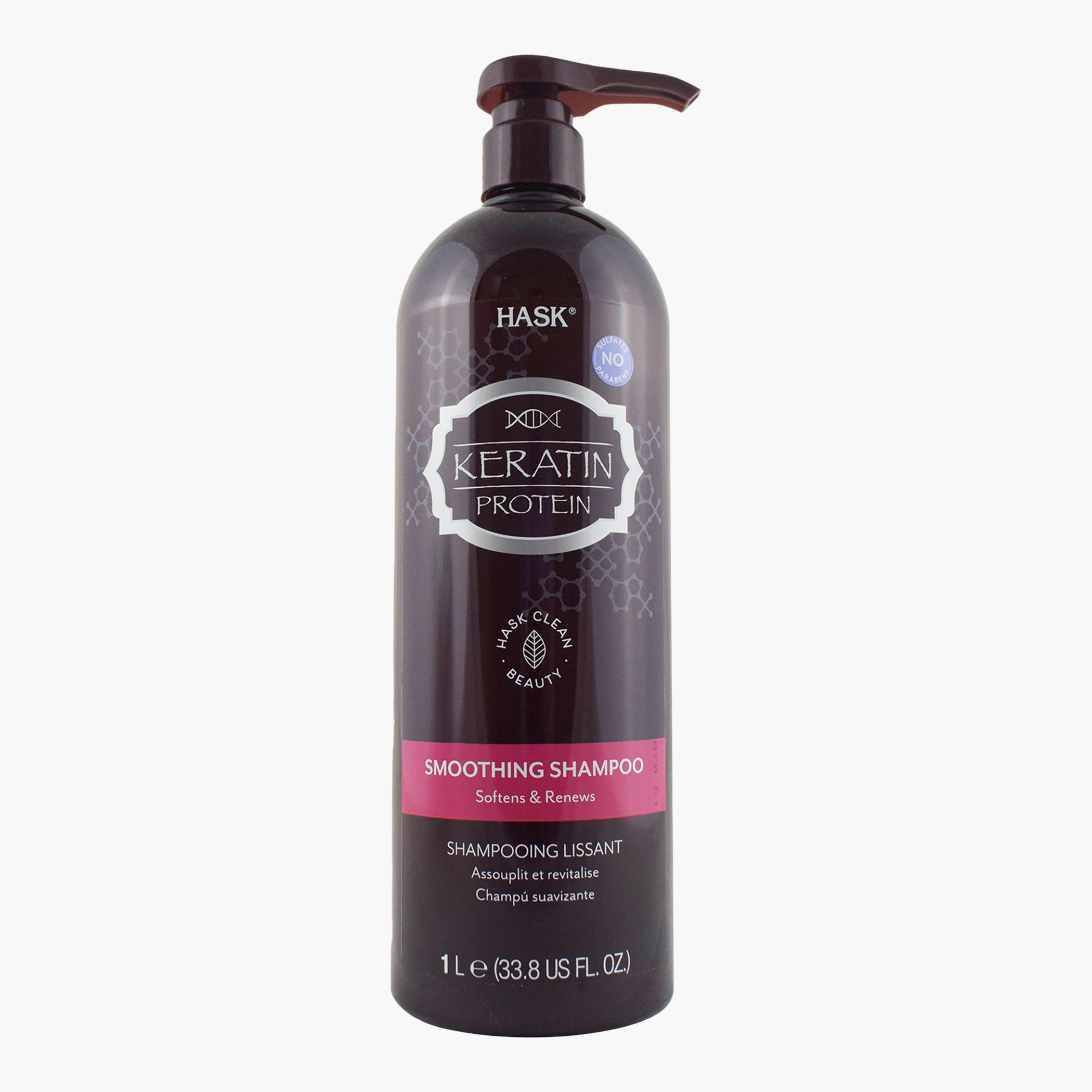 شامبو لتنعيم الشعر كيراتين بروتين من هاسك - 1 لتر-beautyandpersonalcare-hair-haircare-shampoos-image-1