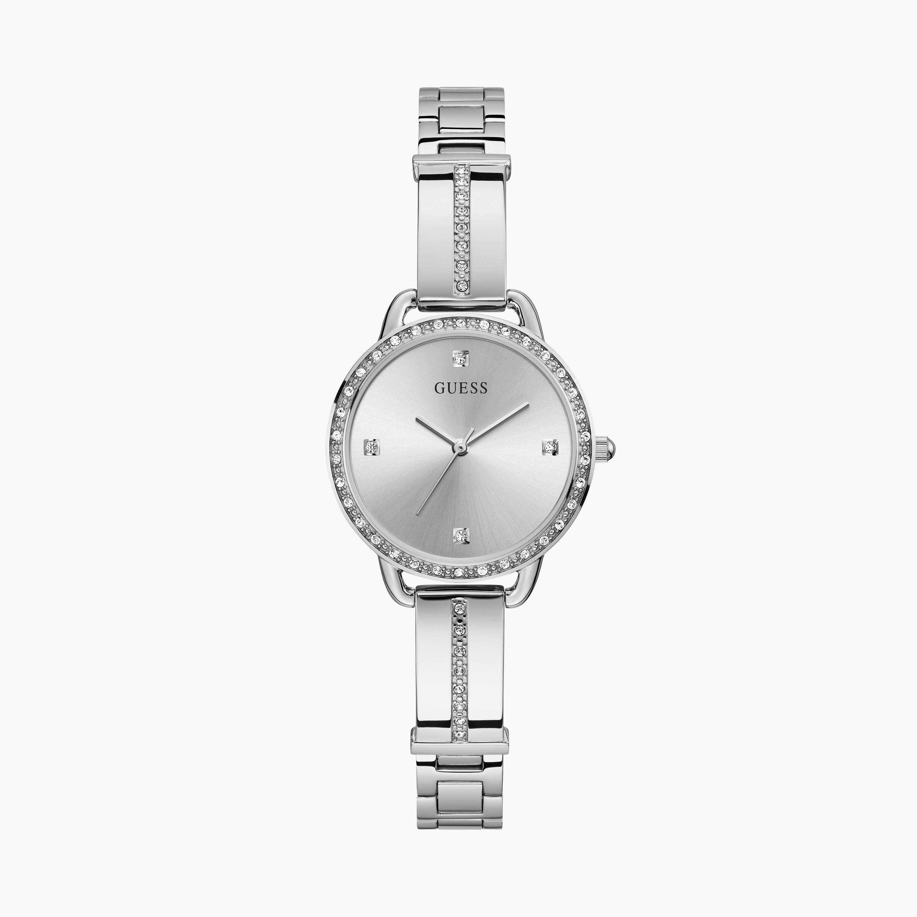 Guess Women's 30 MM Silver Analog Stainless Steel Watch GW0022L1-women-watchesandjewellery-watches-image-1