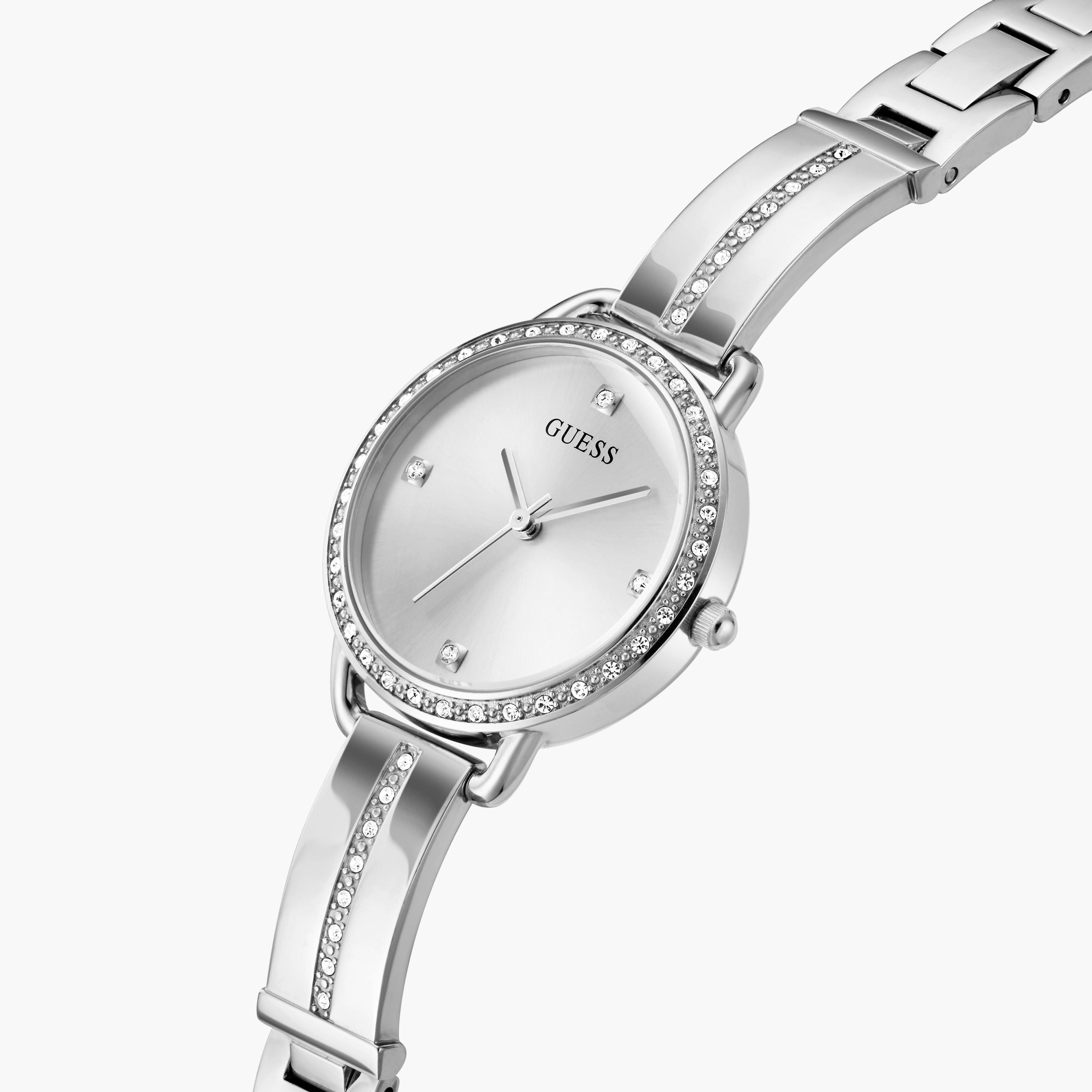 Guess Women's 30 MM Silver Analog Stainless Steel Watch GW0022L1-women-watchesandjewellery-watches-image-4